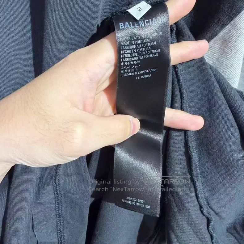 Balenciaga Balenciaga Skiing round ring black and gray pieced short-s Size US M / EU 48-50 / 2 - 4 Thumbnail