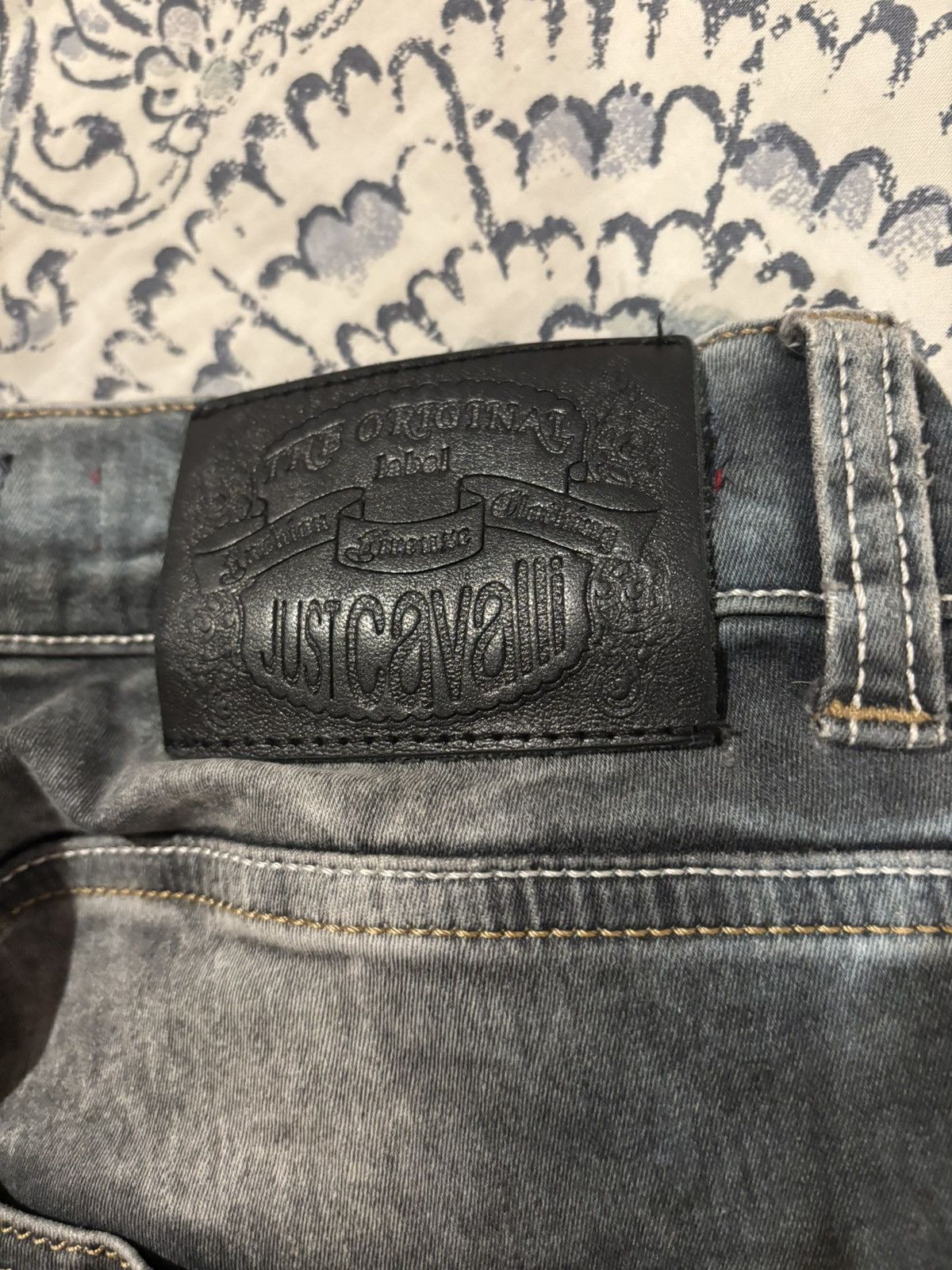 Just Cavalli Just Cavalli Skinny Low Rise Grey Wash Denim Jeans 30 x 32 Size US 30 / EU 46 - 3 Thumbnail