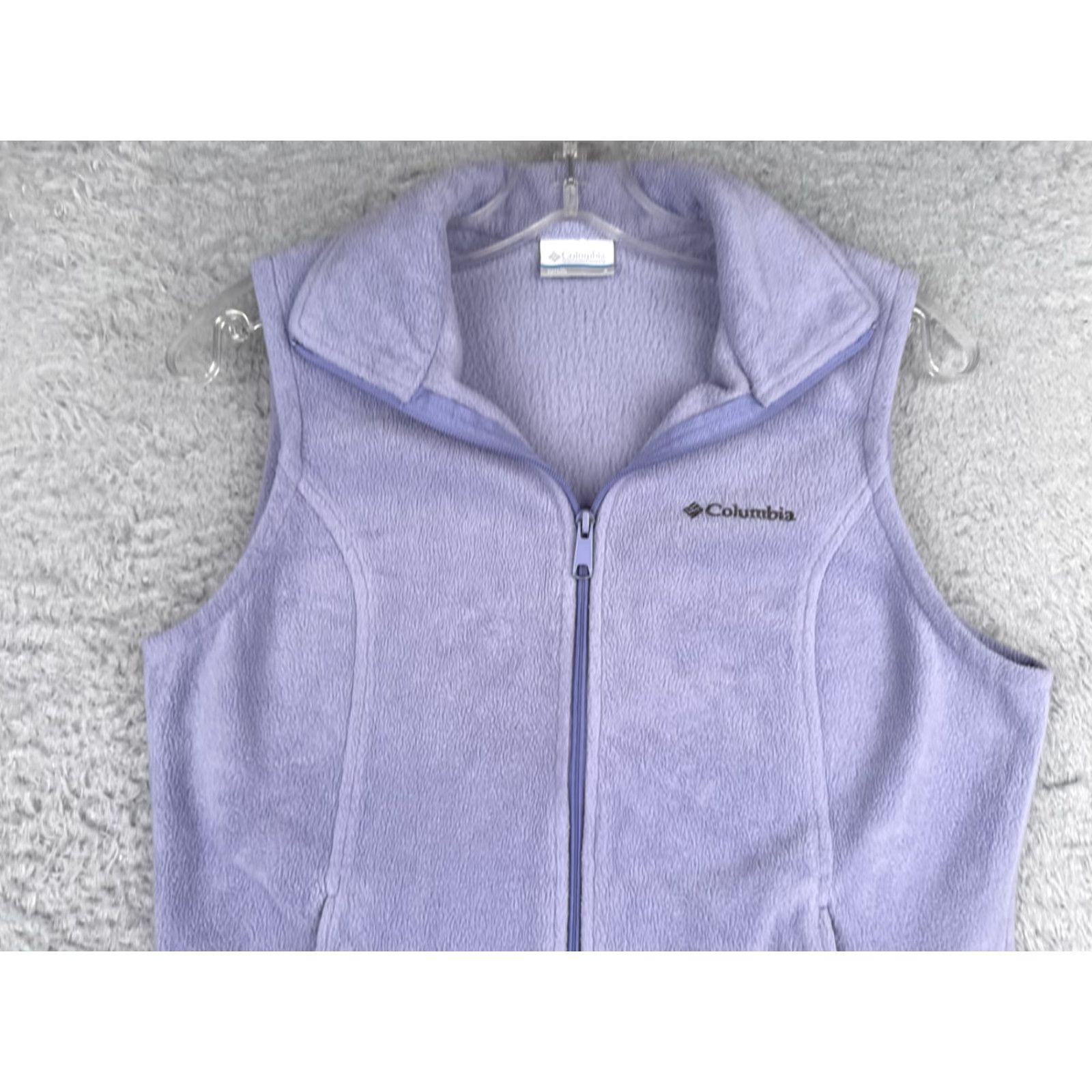 Vintage Columbia Vest Women Small Purple Fleece 100% Polyester Full Zip Walking Golf Size M / US 6-8 / IT 42-44 - 4 Thumbnail