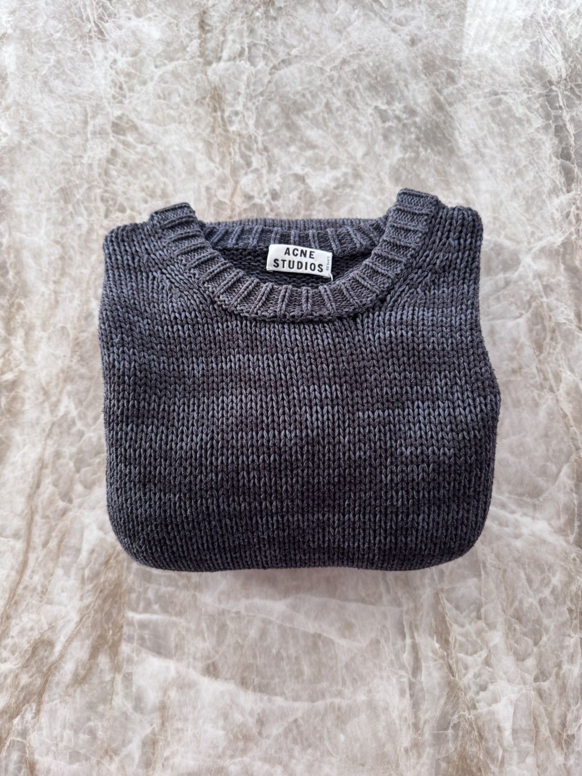 Acne Studios Helsinki Mouliné Cotton Knit Sweater Size US L / EU 52-54 / 3 - 1 Thumbnail