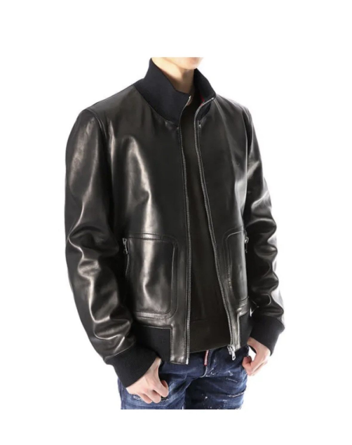 Gucci Gucci logo leather bomber jacket Size US L / EU 52-54 / 3 - 17 Thumbnail
