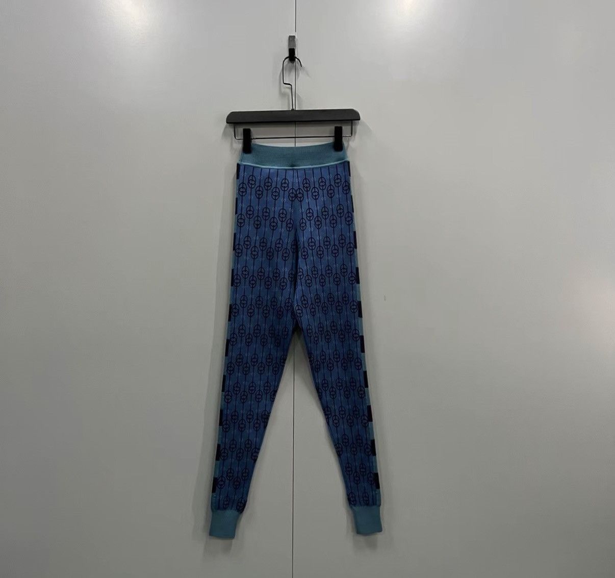 Hermes Hermès Blue Pattern All-over Print Knit Sweatpants J41 Size 24" / US 00 / IT 34 - 2 Thumbnail