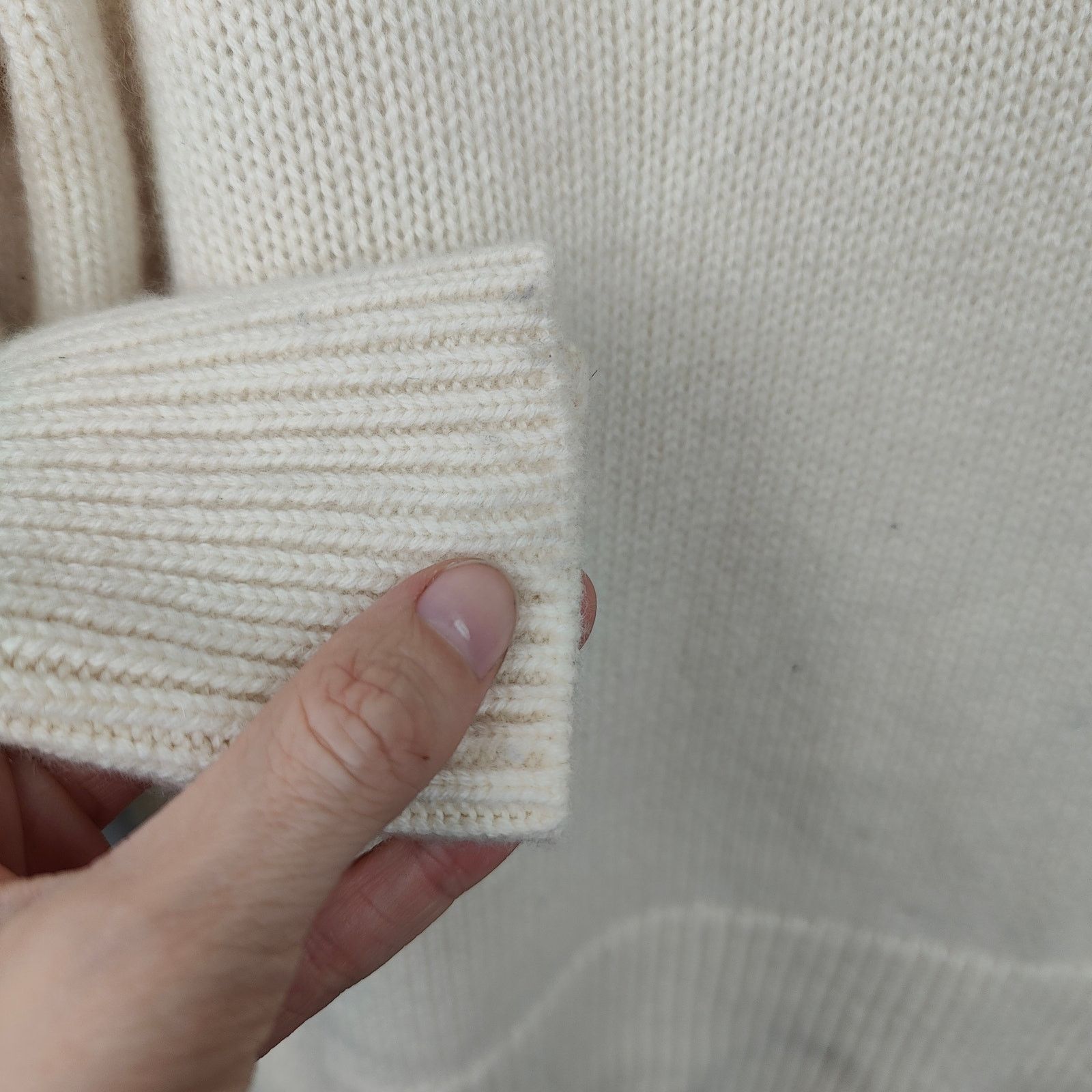 CO CO Wool and Cashmere Sweater Womens XS Cream Knit Pullover Size XS / US 0-2 / IT 36-38 - 4 Thumbnail