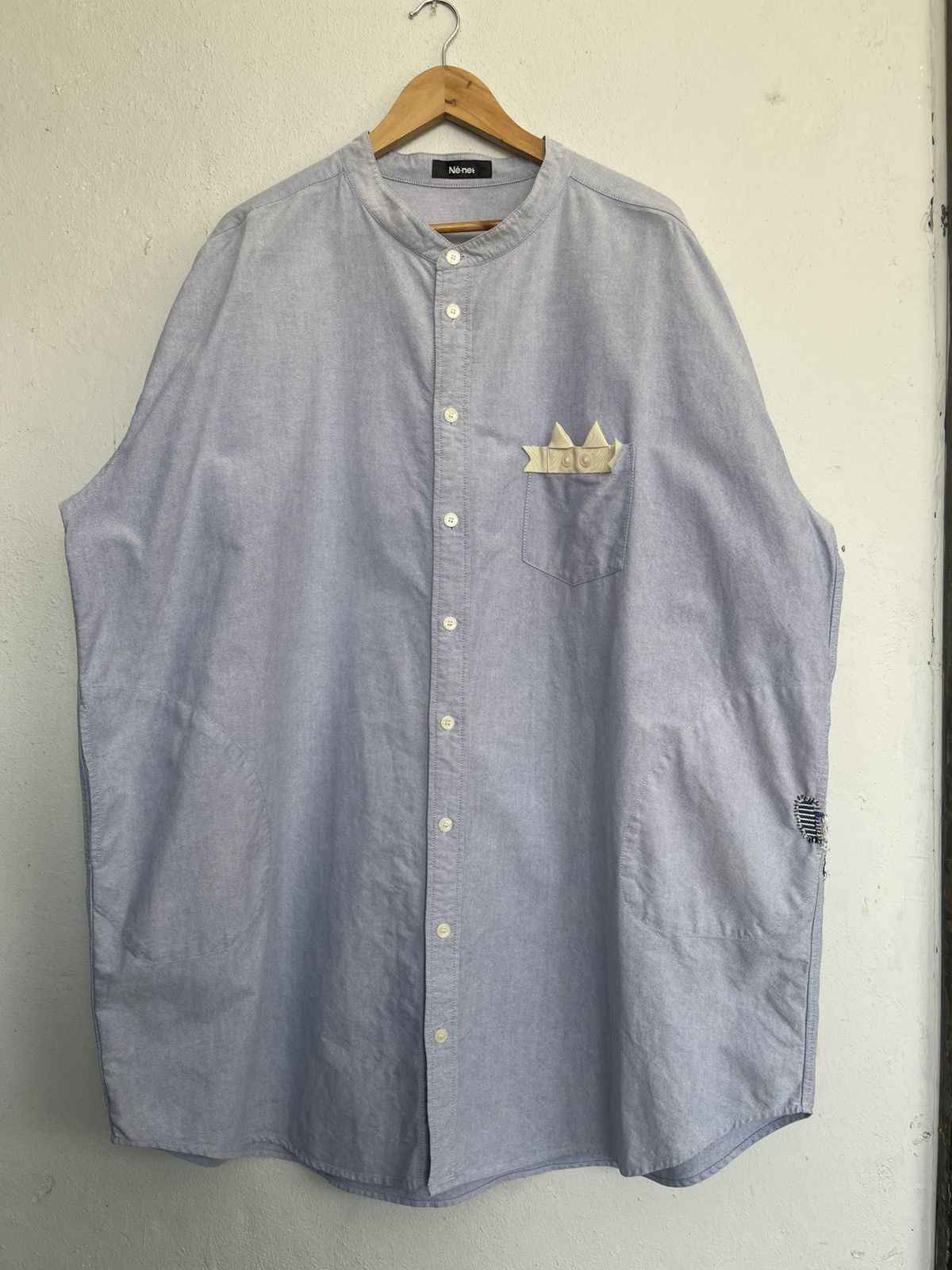 Ne-Net Repaired Ne Net Baggy Chambray Shirt Size XS / US 0-2 / IT 36-38 - 2 Thumbnail