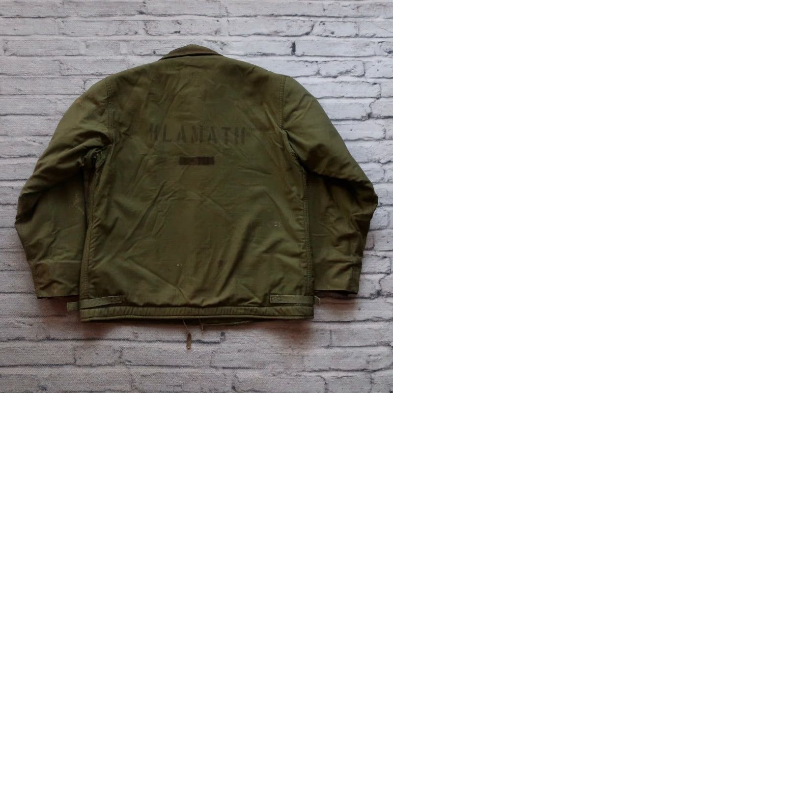 Vintage VINTAGE US Navy USN A-2 Deck Jacket Men Large Green Navy Jacket Deck A-2 Size US L / EU 52-54 / 3 - 9 Thumbnail