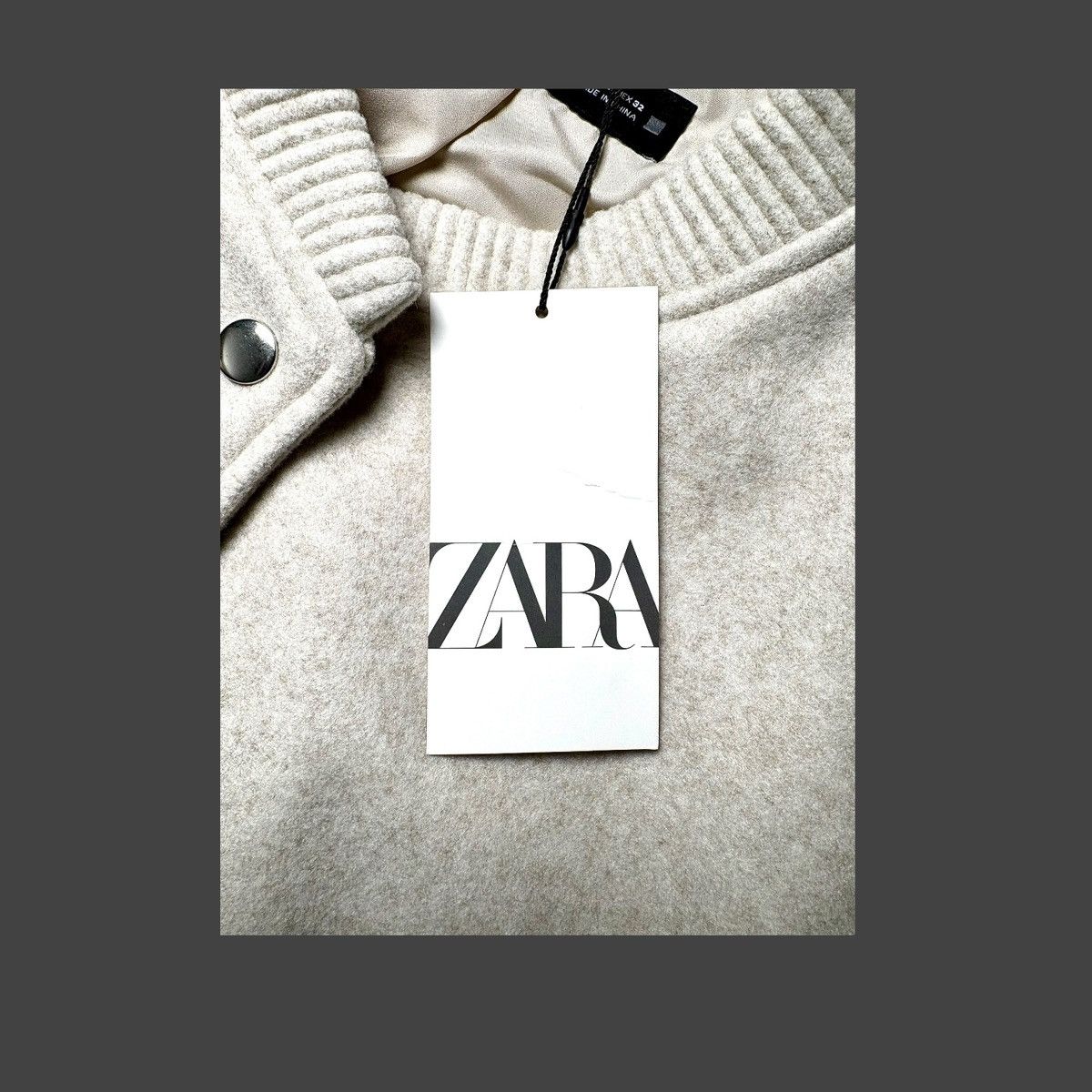 Zara Zara Women’s Soft Cream Beige Short Bomber Jacket sz XL Size XL / US 12-14 / IT 48-50 - 12 Thumbnail
