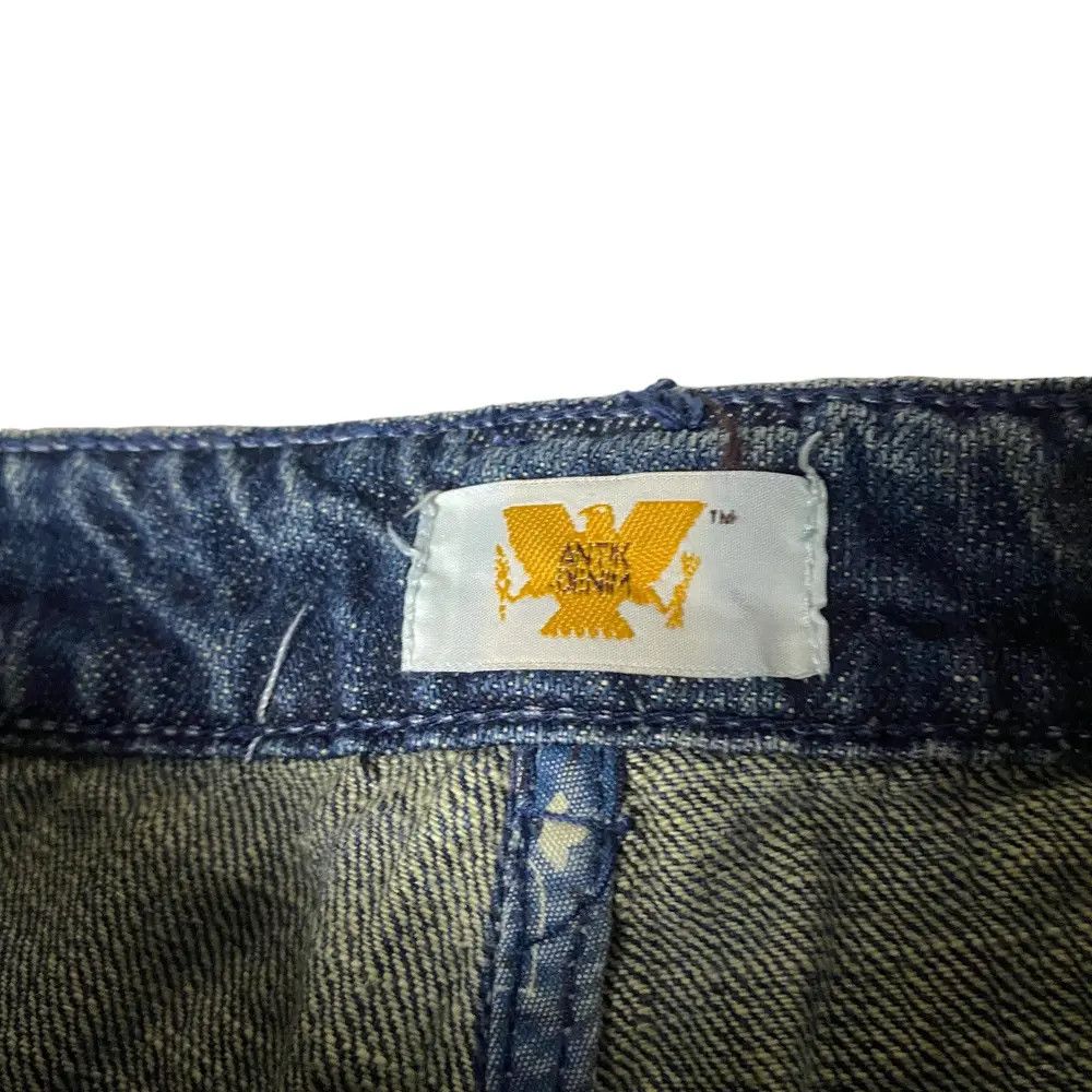 If Six Was Nine 2000's Antik Flared Seawash Tribal Bootcut Jeans Size US 29 - 7 Thumbnail