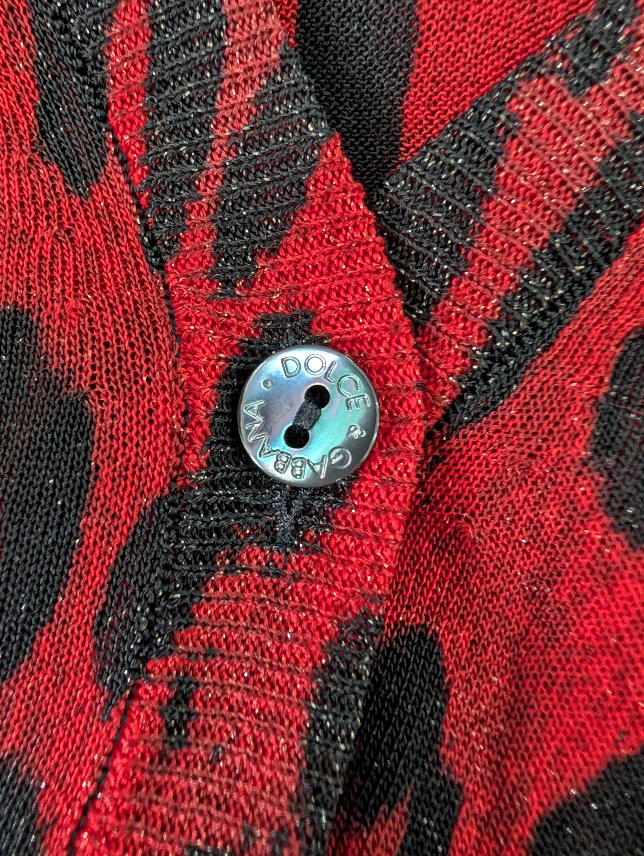 Dolce & Gabbana Dolce & Gabbana Red Leopard Print Cardigan Size M / US 6-8 / IT 42-44 - 5 Thumbnail