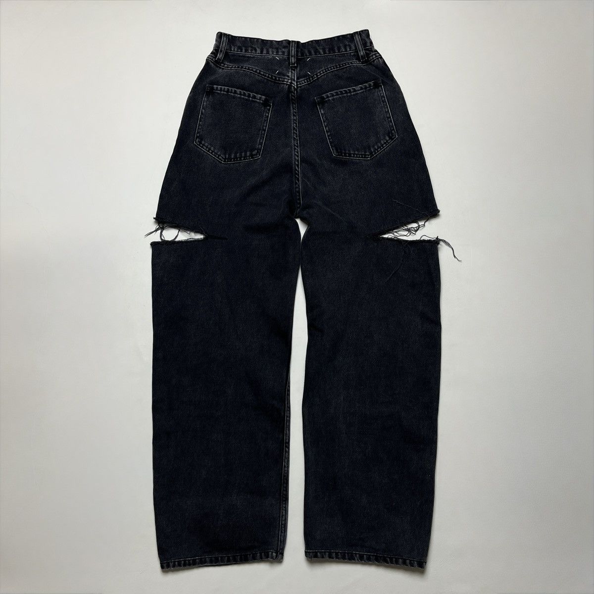 Maison Margiela Maison Margiela Black Cutout Pants Size 27" / US 4 / IT 40 - 2 Thumbnail