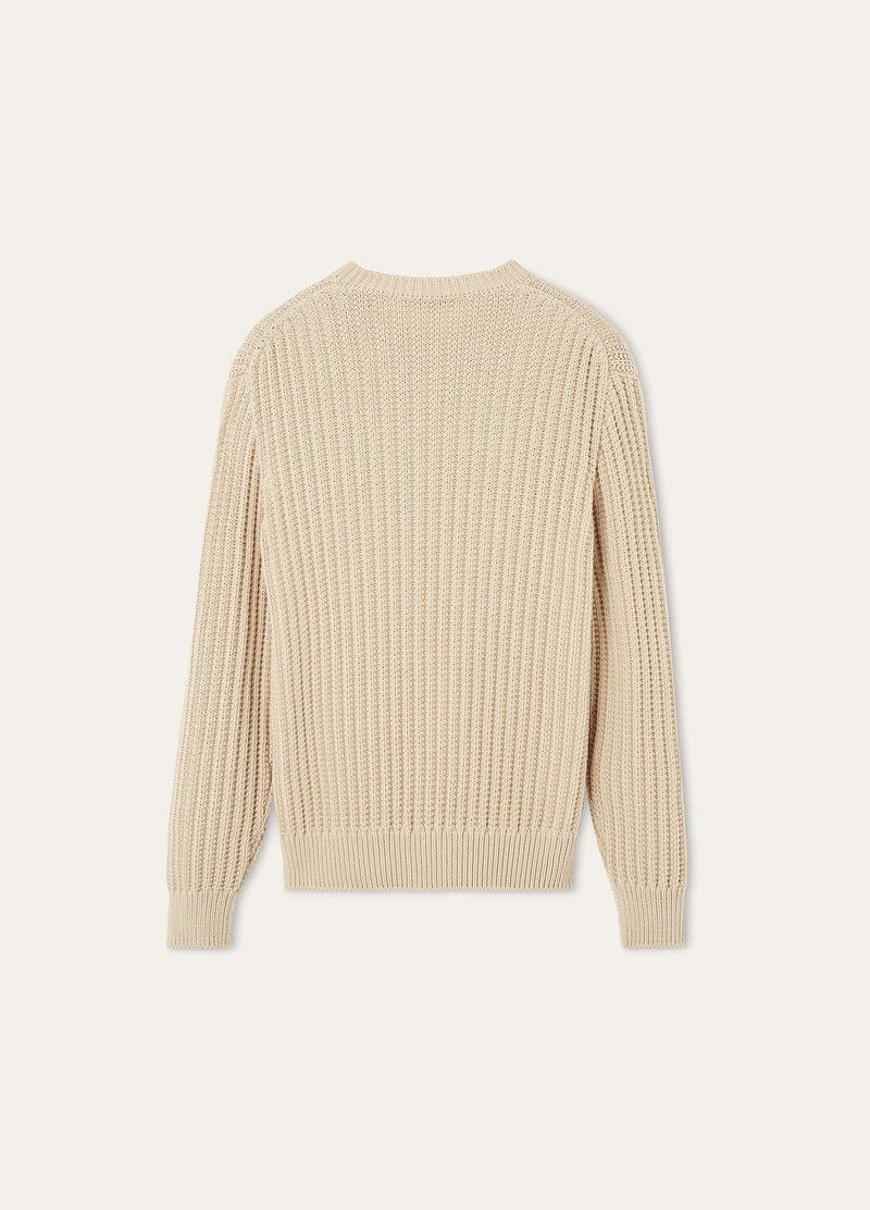 Loro Piana o1w1db10126 FAO9863 Moltrasio Crewneck Sweater in Beige Size US M / EU 48-50 / 2 - 4 Thumbnail