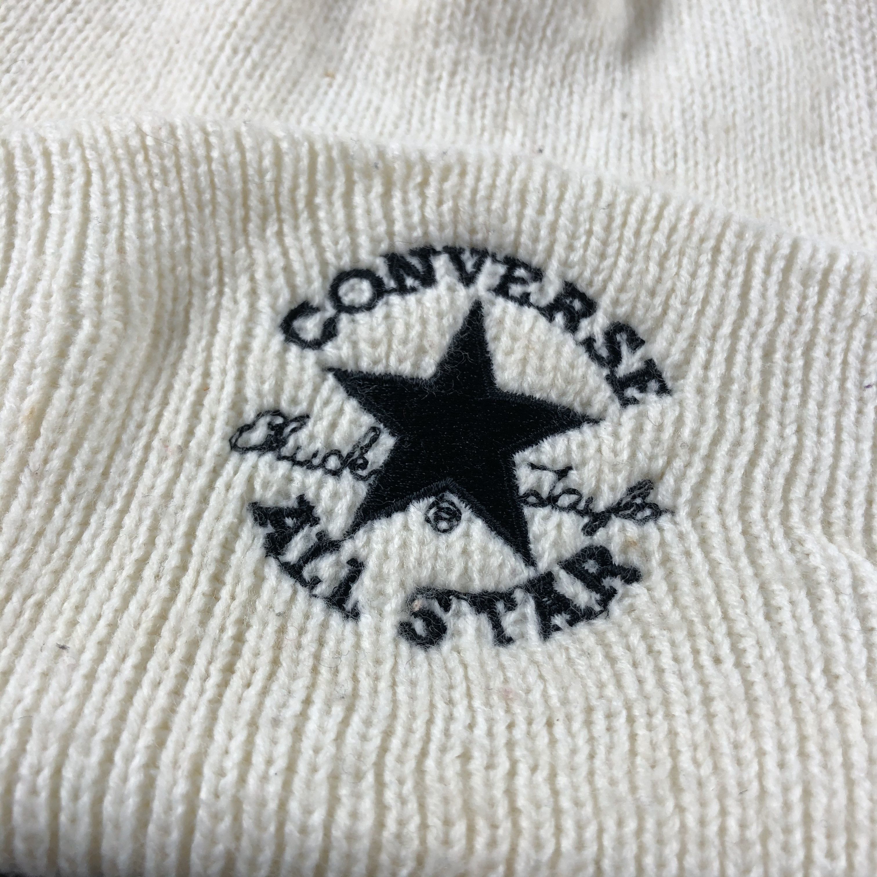 Converse × Vintage Converse All Star Ribbed Beanie Snow Hat Snow Cap -D515 Size ONE SIZE - 4 Thumbnail