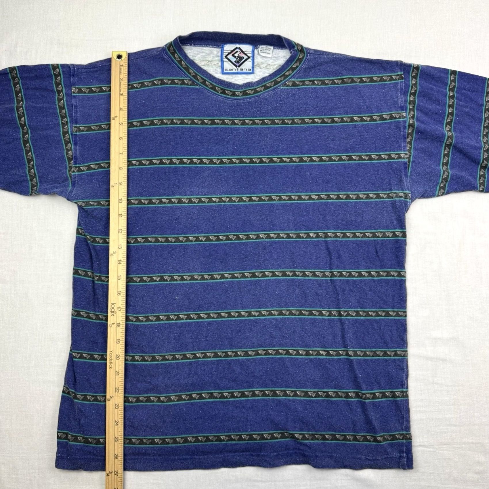 Vintage VINTAGE Santana Surf T Shirt Long Sleeve Adult M Blue 90s Mens Shirt Long Sleeve Stripe Crew Neck Cotton Vintage Mens Size US M / EU 48-50 / 2 - 5 Thumbnail