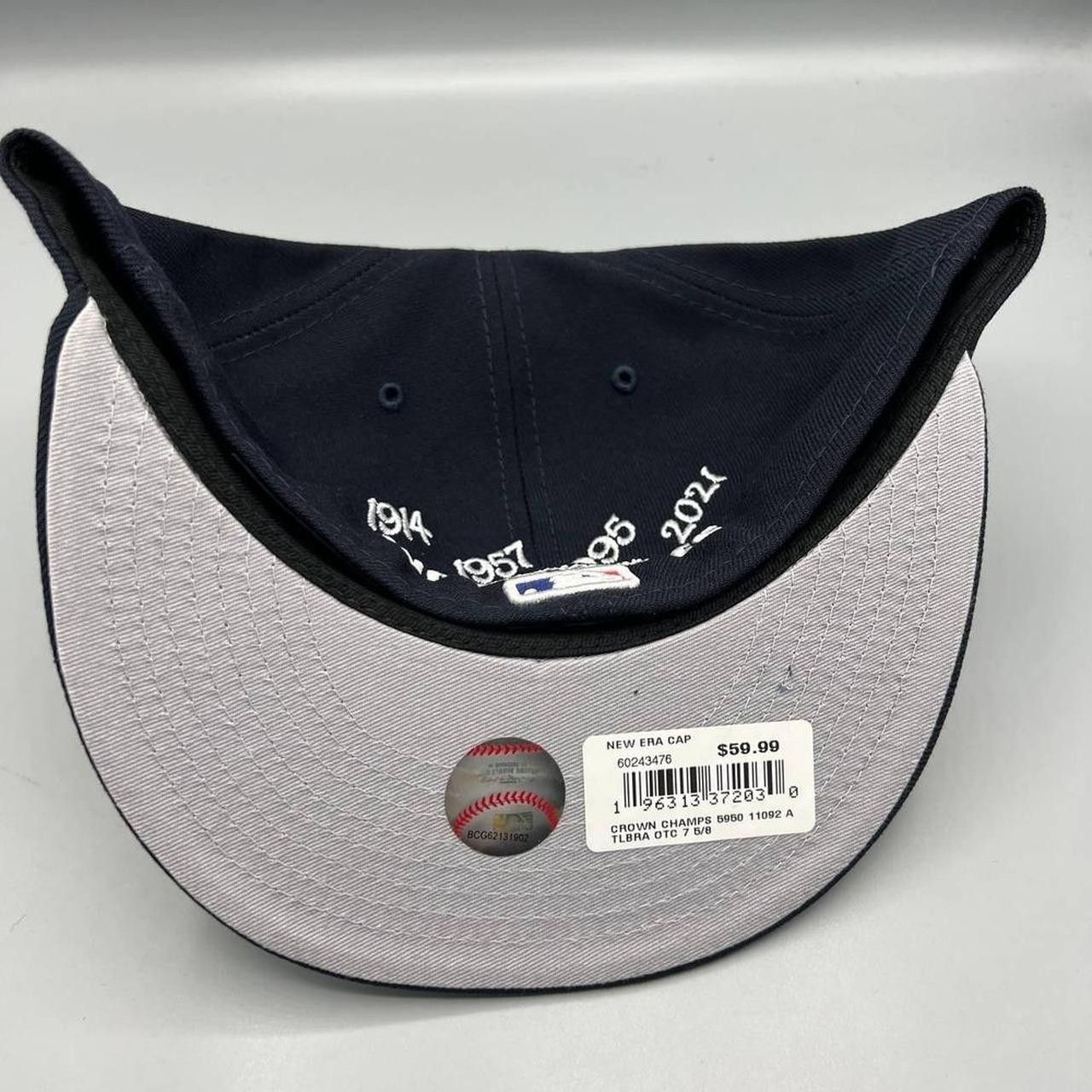 New Era Atlanta Braves Hat Men 7 5/8 Floral 59Fifty New Era Fitted Size ONE SIZE - 3 Thumbnail