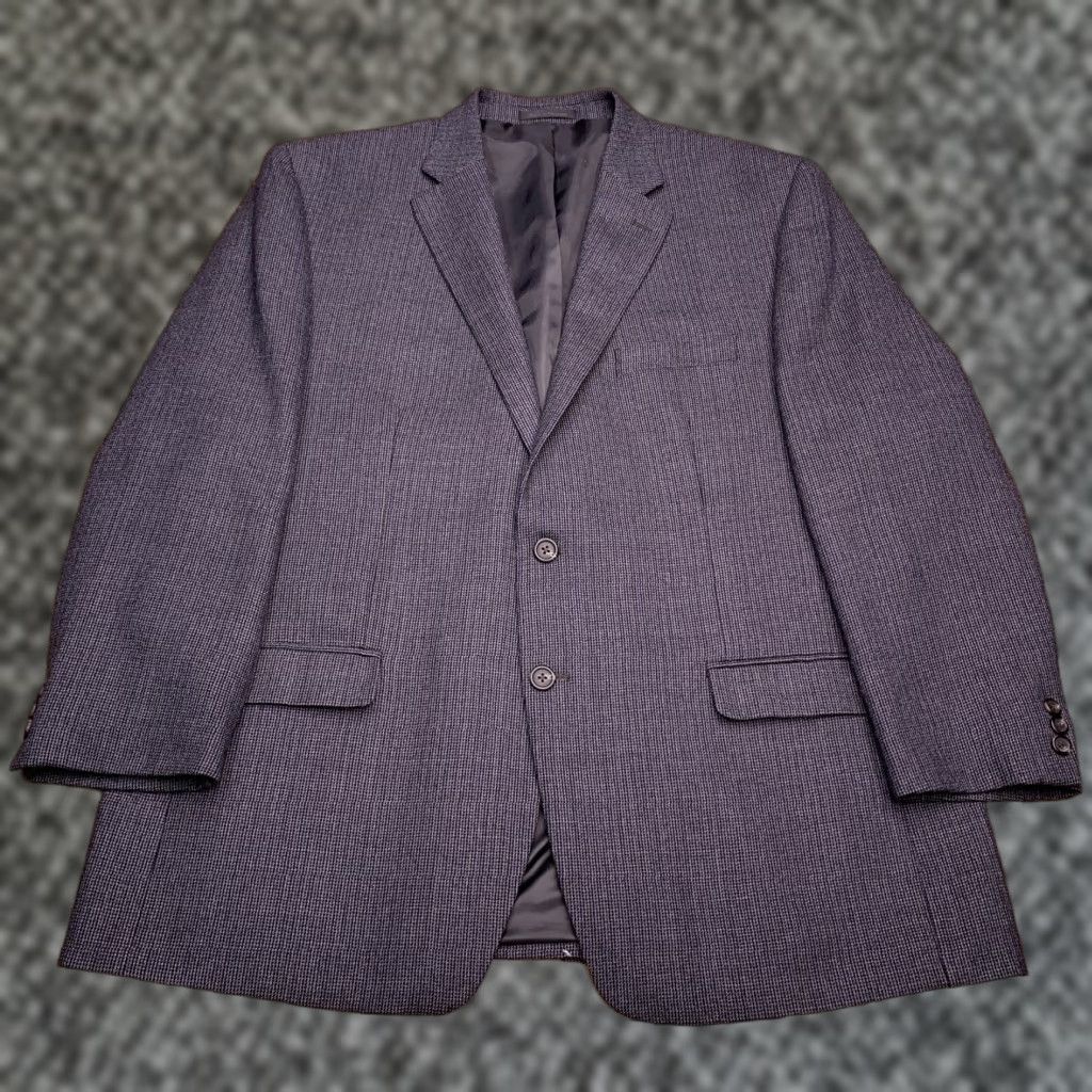 Chaps Chaps Sport Coat Mens 48R Blue Plaid Blazer Wool Size 48R - 1 Thumbnail