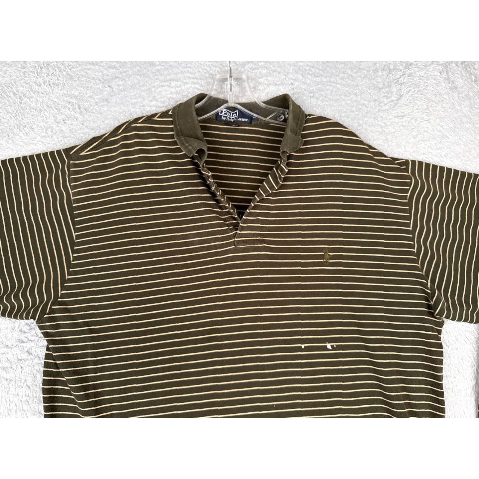 Ralph Lauren VINTAGE Ralph Lauren Polo Shirt Men XL Green Stripe Long Sleeve Size US XL / EU 56 / 4 - 4 Thumbnail