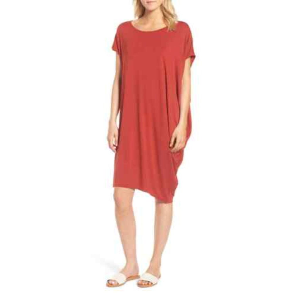 Eileen Fisher Eileen Fisher Asymmetrical Jersey T Shirt Shift Dress S Size S / US 4 / IT 40 - 5 Thumbnail