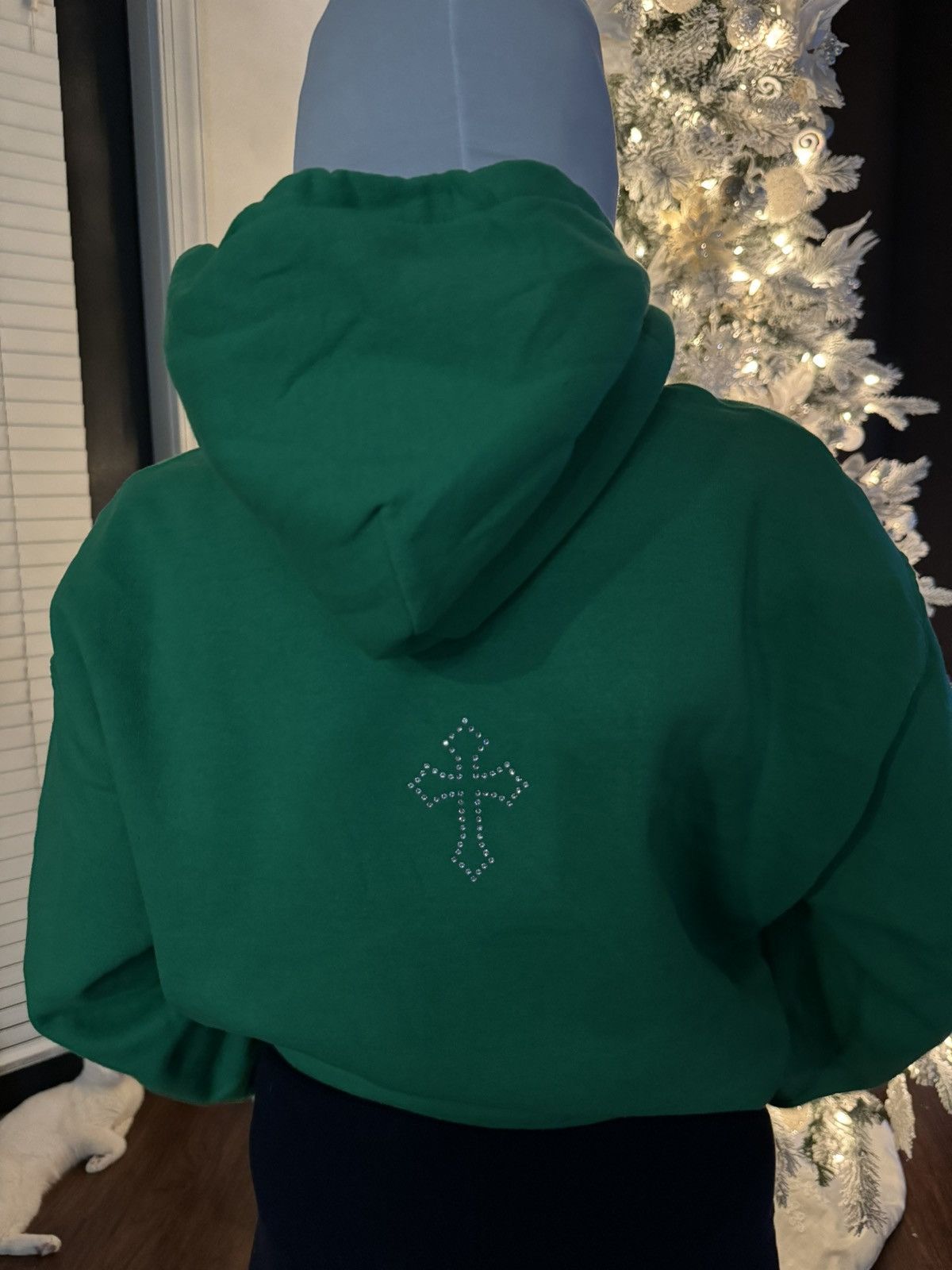 Vintage Rhinestones Cross Vintage Hoodie Size US L / EU 52-54 / 3 - 6 Thumbnail