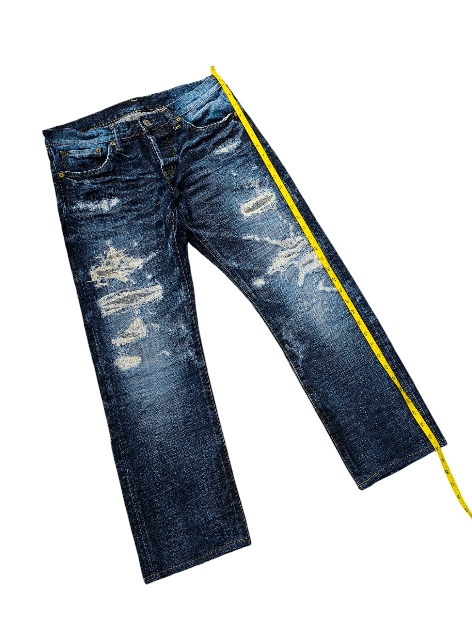 Eternal × Japanese Brand JAPAN ETERNAL DISTRESSED JEANS Size US 32 / EU 48 - 20 Thumbnail