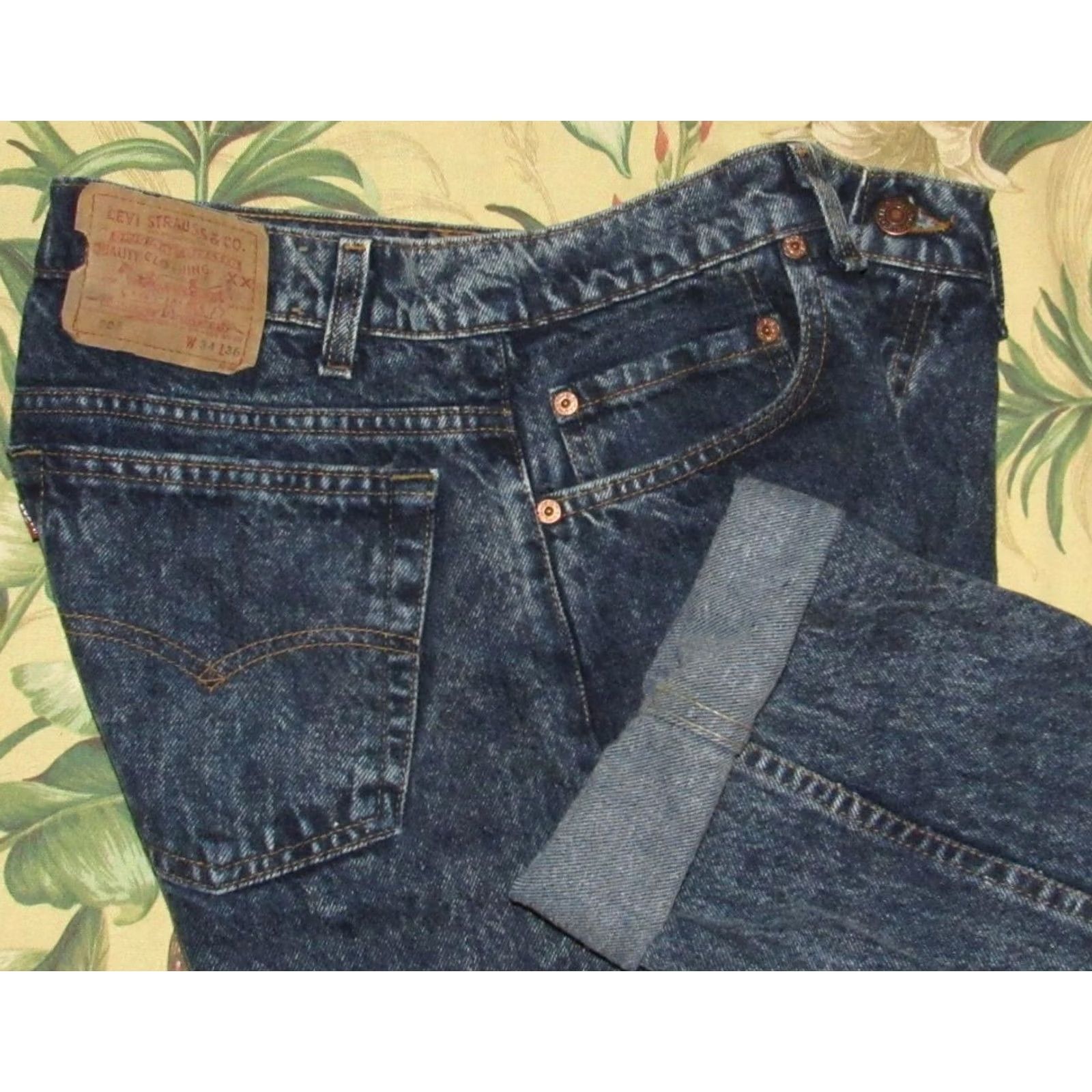 Levi's VINTAGE LEVIS 505 Denim Jeans 80s Made In USA Blue Womens 33 x 36 Size 27" / US 4 / IT 40 - 2 Thumbnail