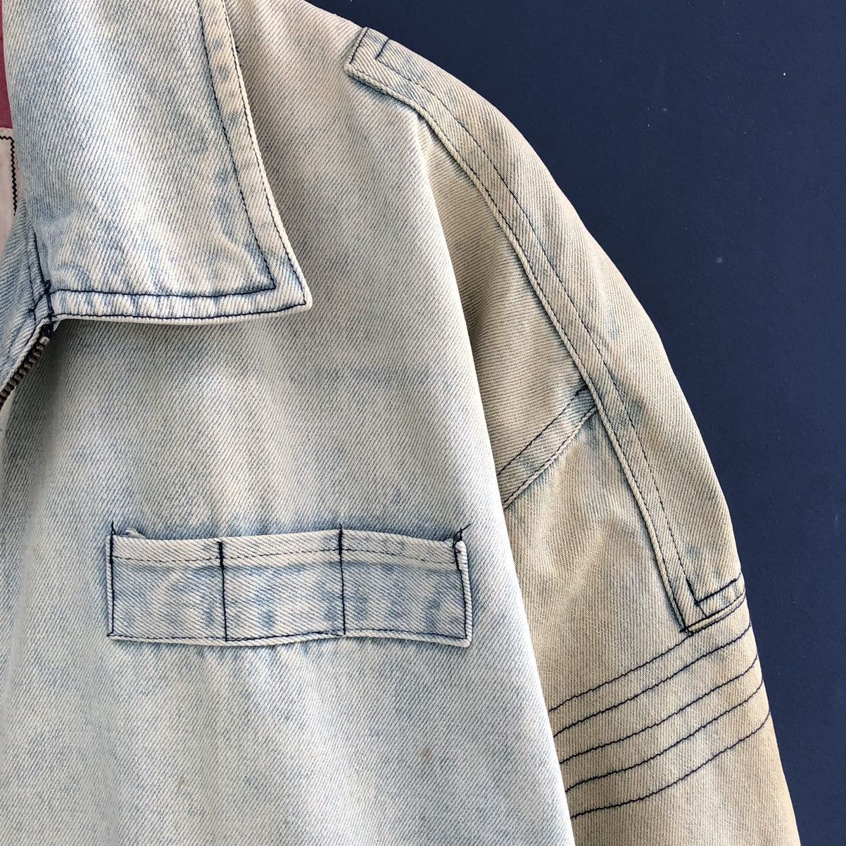 Vintage Vintage HEART & HEART FADED Light Weight Cargo Denim Jacket Size US L / EU 52-54 / 3 - 15 Thumbnail