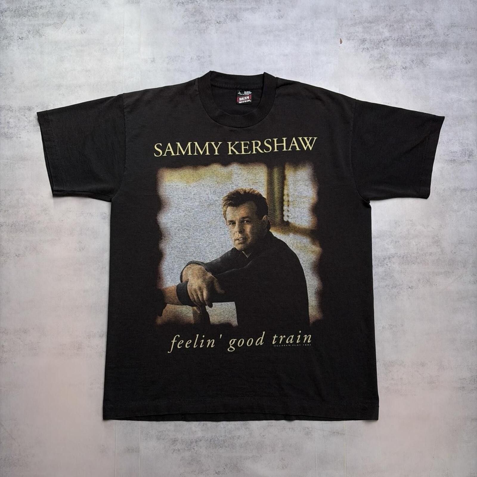 Fruit Of The Loom Vintage Sammy Kershaw Feeling Good Train Country T-Shirt Size US L / EU 52-54 / 3 - 1 Thumbnail