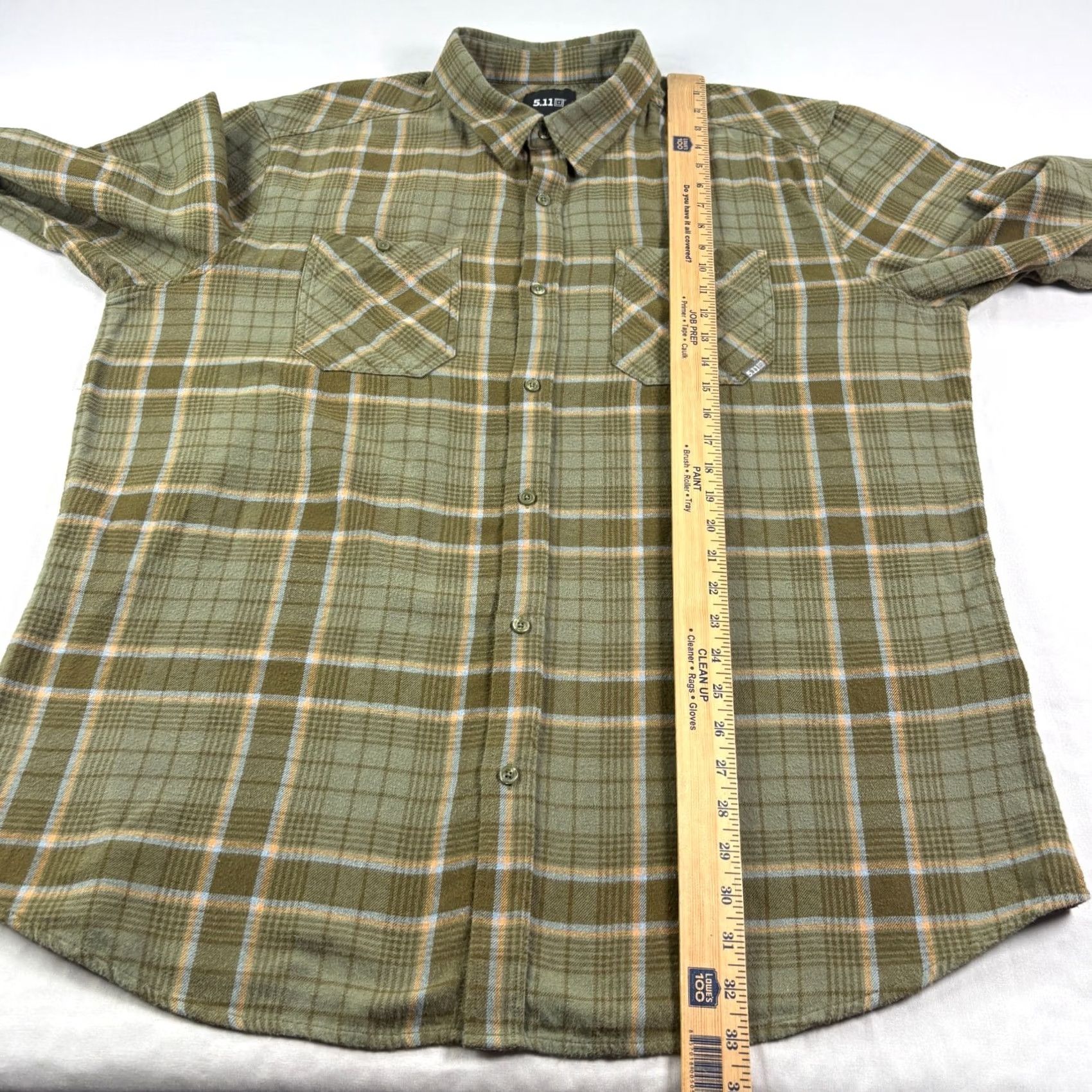 Vintage 5.11 Tactical Shirt Mens 2XL Green Plaid Flannel Button Up Workwear Casual Size US XXL / EU 58 / 5 - 5 Thumbnail