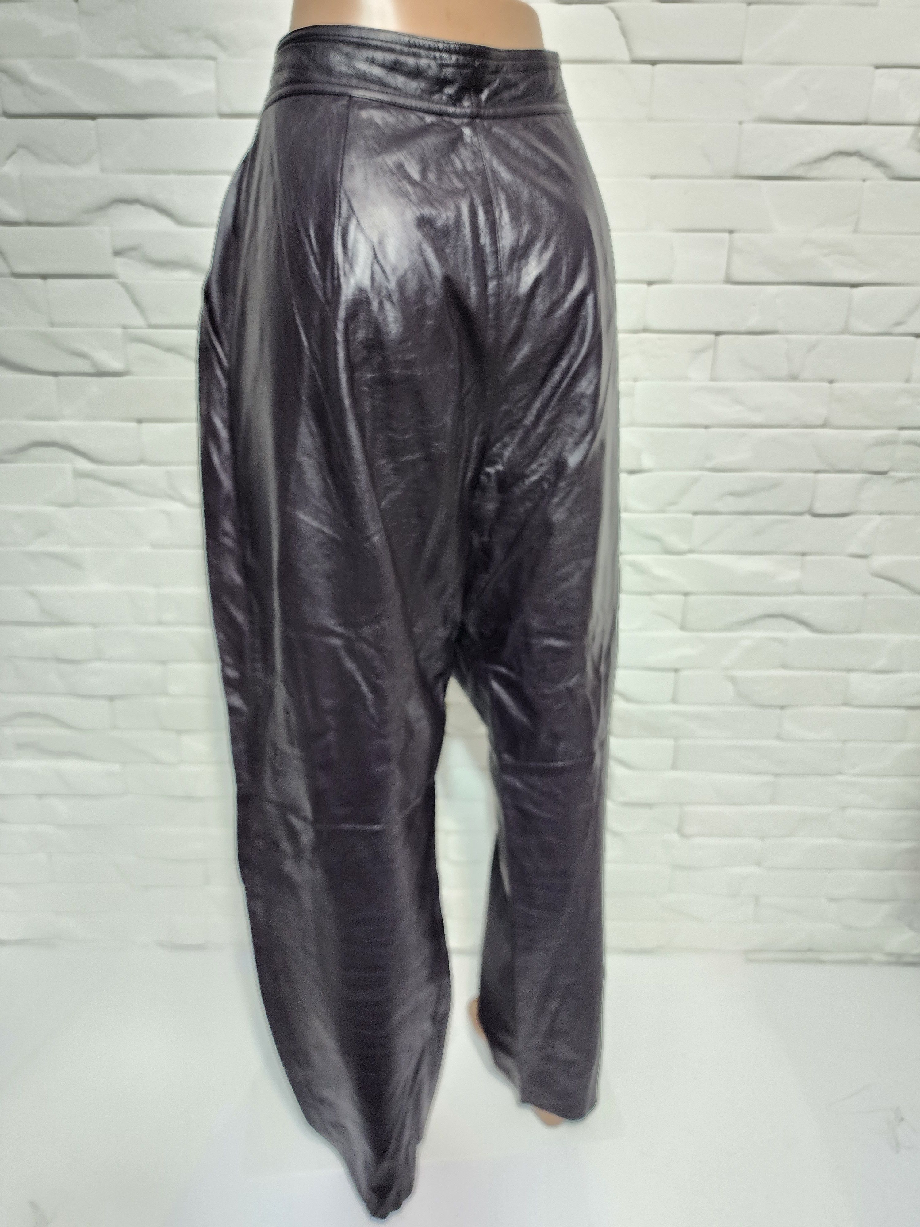 Other Black Genuine Leather Pants, Fitted Style Size 30" / US 8 / IT 44 - 7 Thumbnail