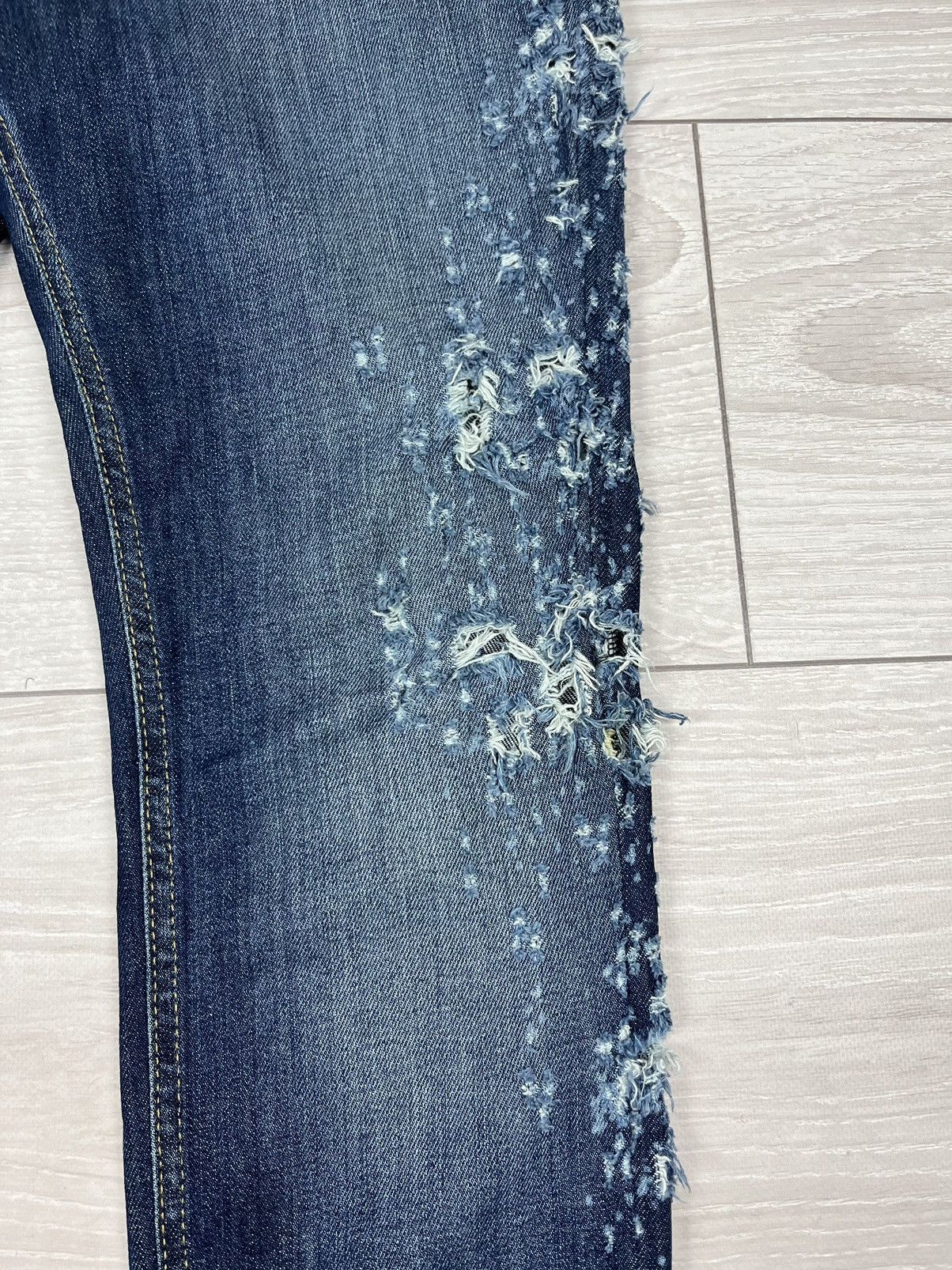 Just Cavalli Just Cavalli Italy Blue Denim Distressed Slim Jeans Pants Size US 34 / EU 50 - 5 Thumbnail