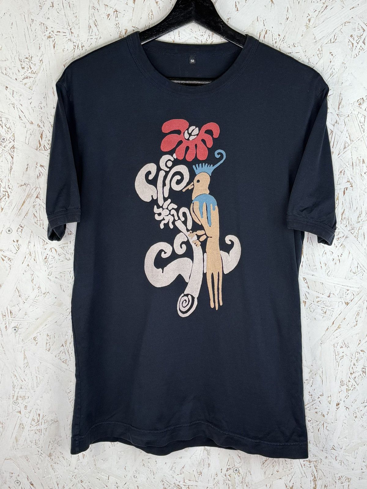 Dolce & Gabbana Dolce & Gabbana Bell Abstract Bird Art T-Shirt Blue Size 50 Size US M / EU 48-50 / 2 - 1 Thumbnail