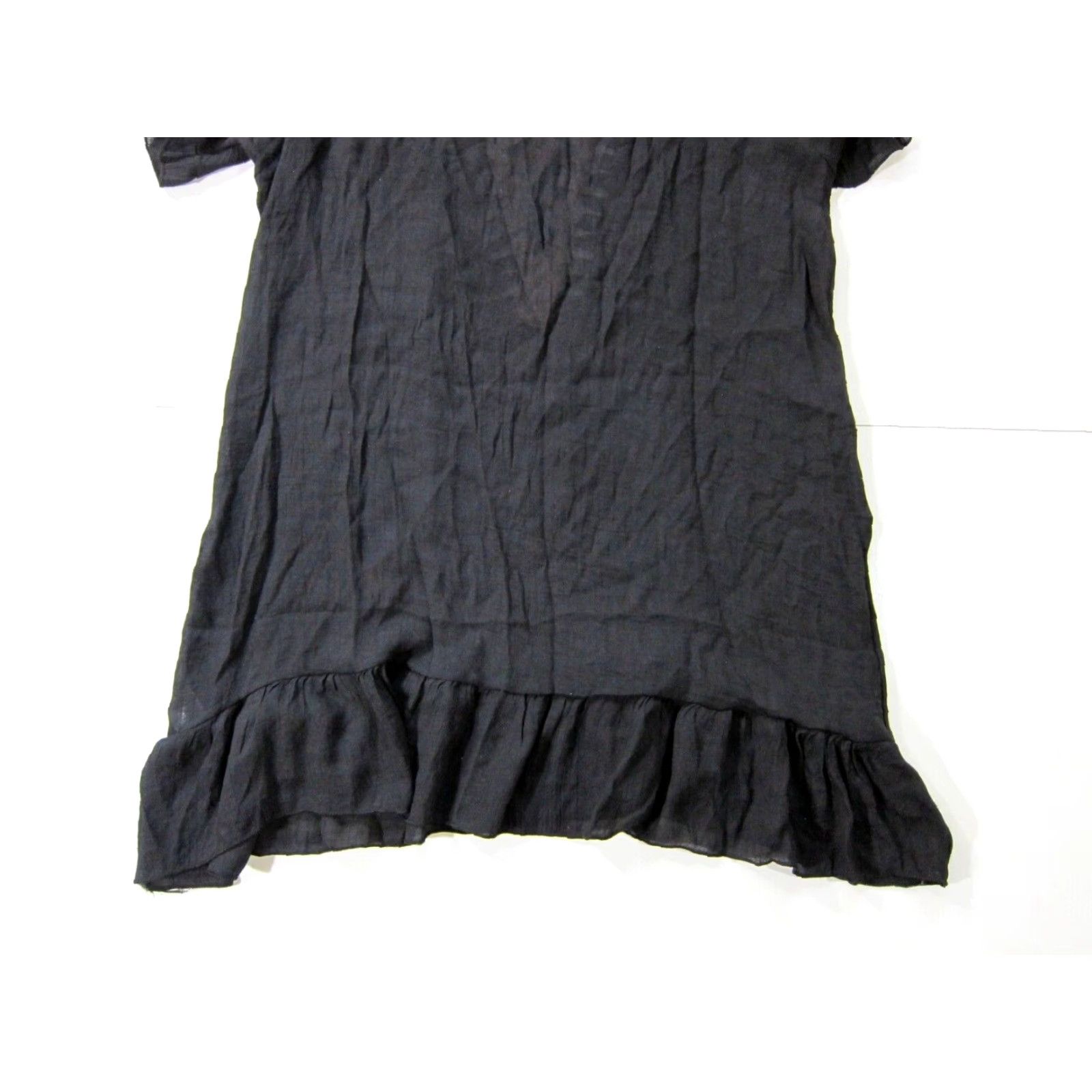 Vintage Beach By Exist Black Sheer Rayon Knit Tassel Off Shoulder Cover Tunic Dress S/M Size M / US 6-8 / IT 42-44 - 6 Thumbnail
