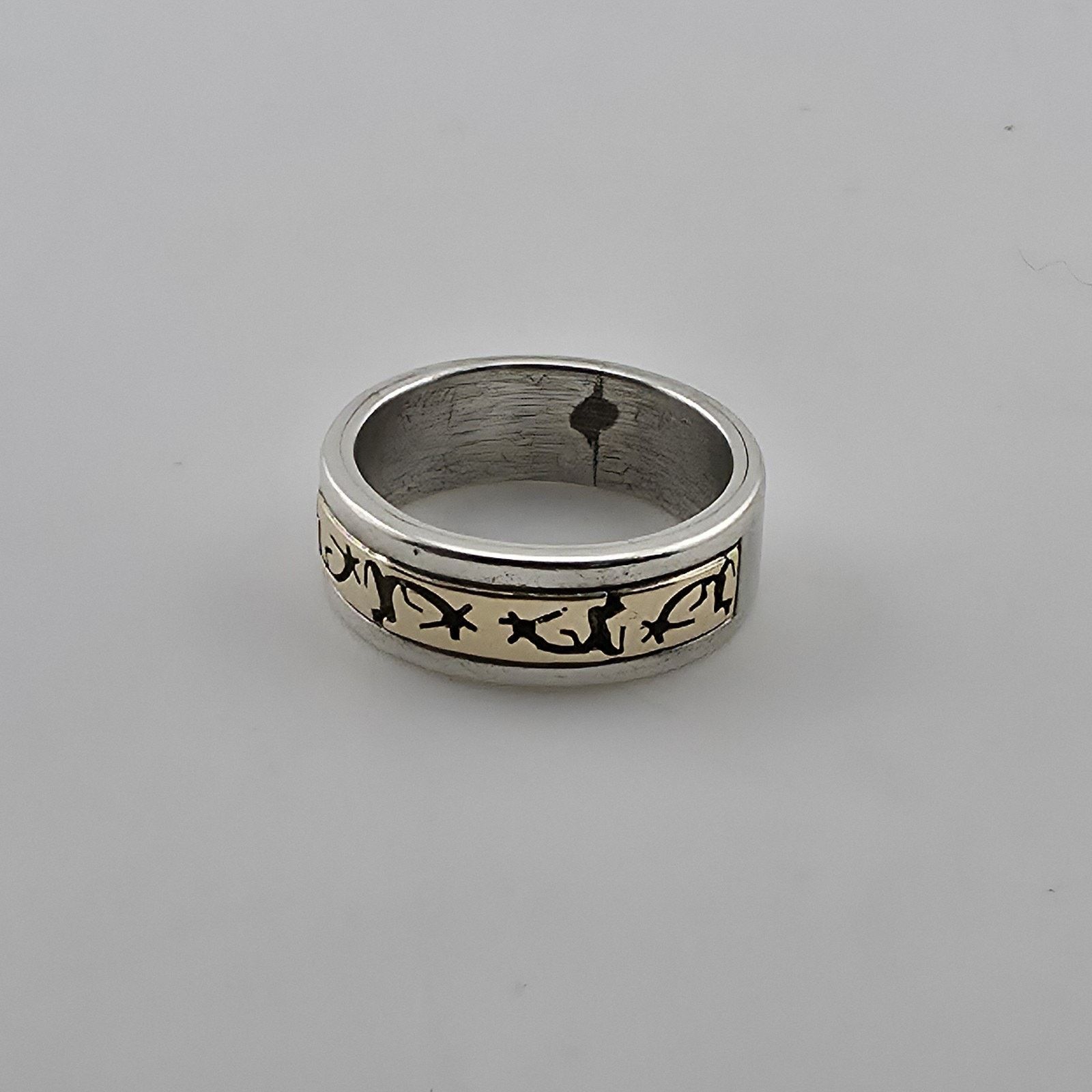 Other P Skeets Navajo Sterling Silver 14K Gold Kokopelli Ring 5.5 Size ONE SIZE - 2 Thumbnail