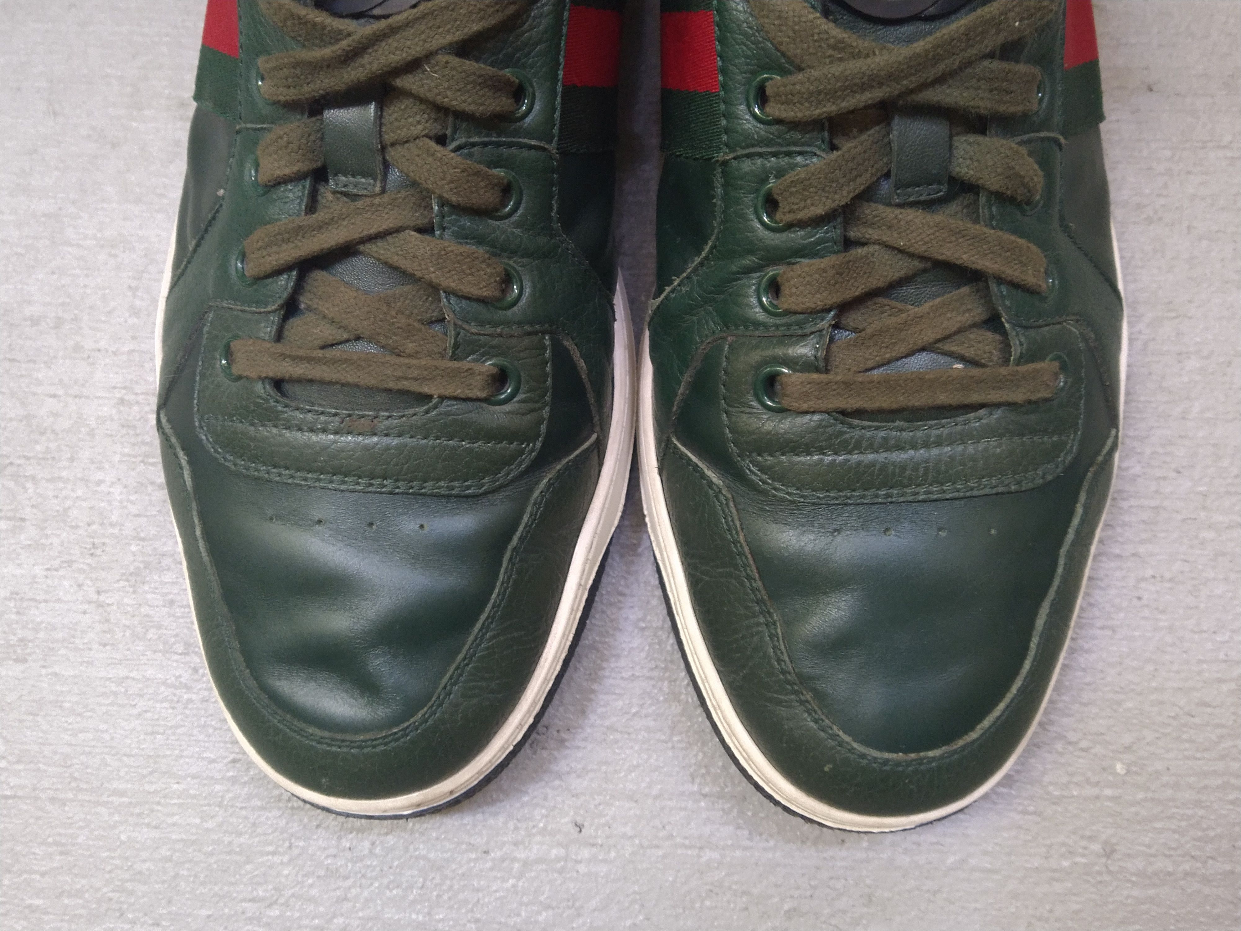 Gucci Gucci Sneakers Green Leather Size 9.5 Low Tops 281009 | Grailed