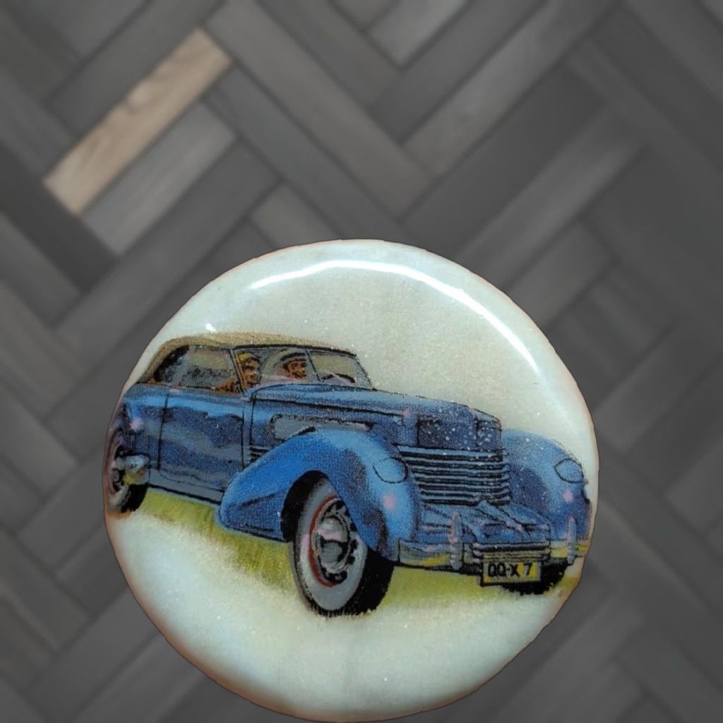 Vintage VINTAGE Buckle SHACK USA Belt Buckle Men Marble 2.5" x 2.5" Sportscar 1930s 1940s ROADSTER Pattern: Marble Size ONE SIZE - 1 Thumbnail