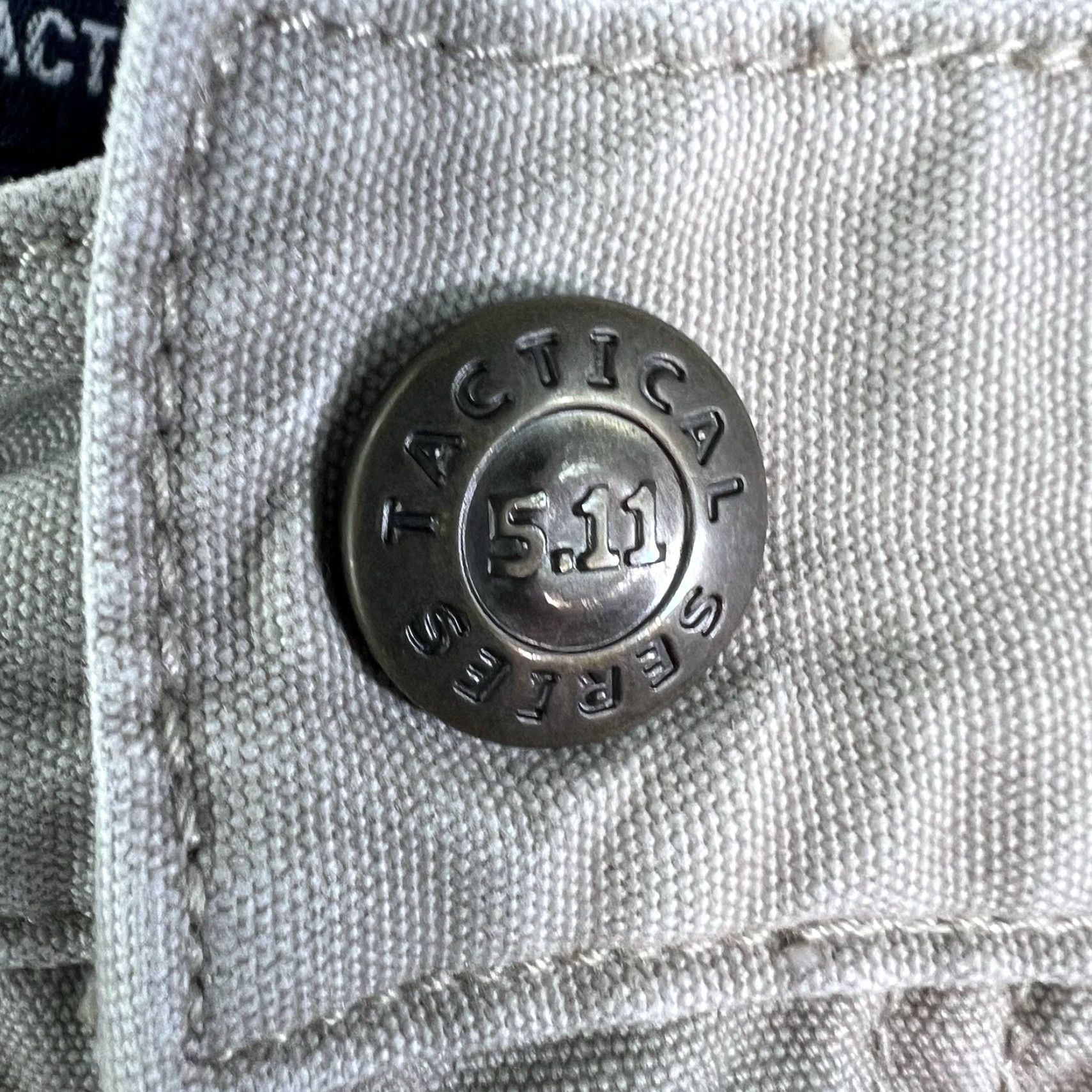 Vintage 5.11 Tactical Cargo Pants Be​ige 34x30 Men’s Zip Pockets Elastic Waist Cargo Pocket Straight 5.11 Taclite Pro Canvas Cotton Blend Size US 34 / EU 50 - 5 Thumbnail