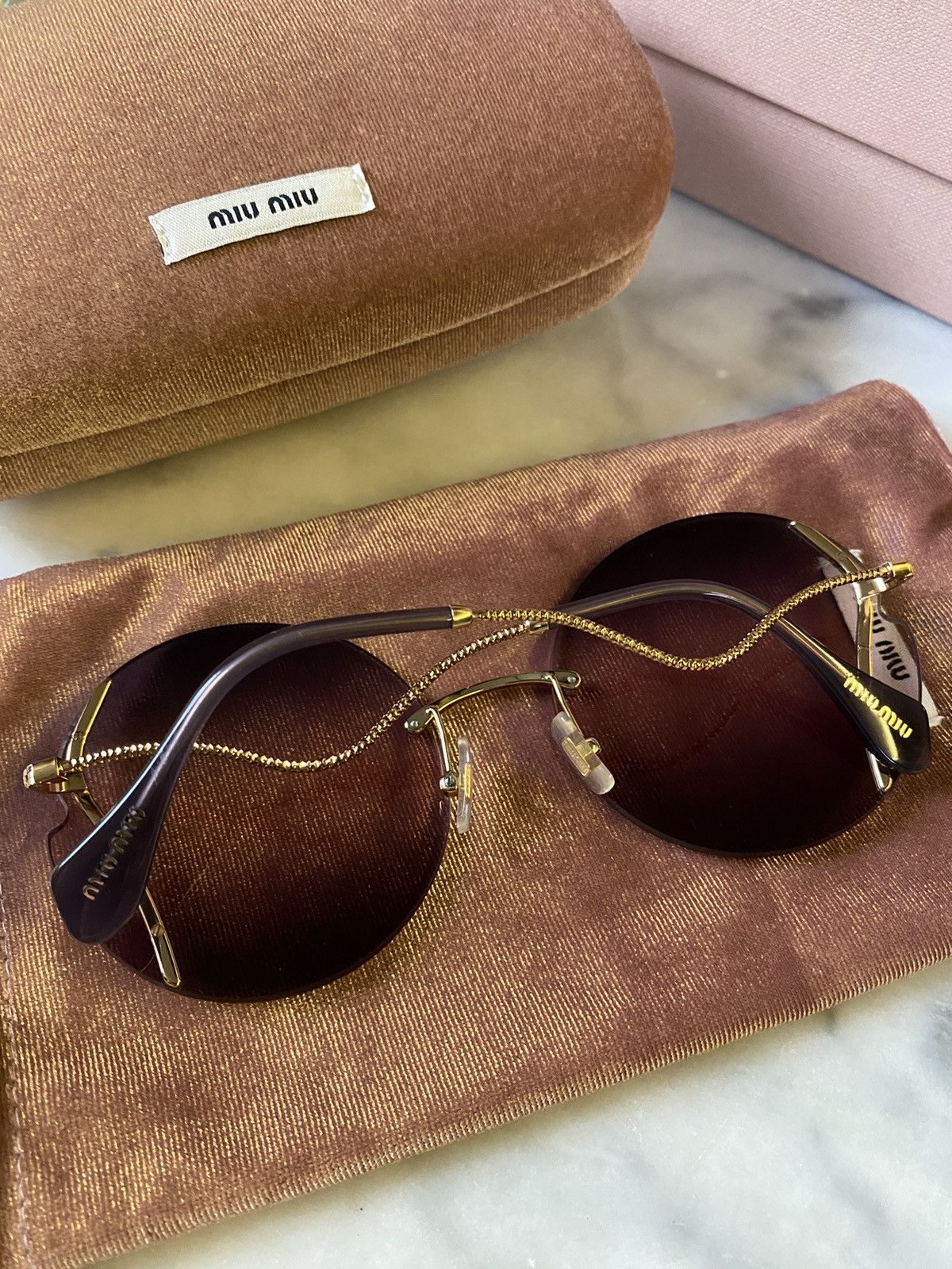 Miu Miu Miu Miu oversized sunglasses Size ONE SIZE - 3 Thumbnail