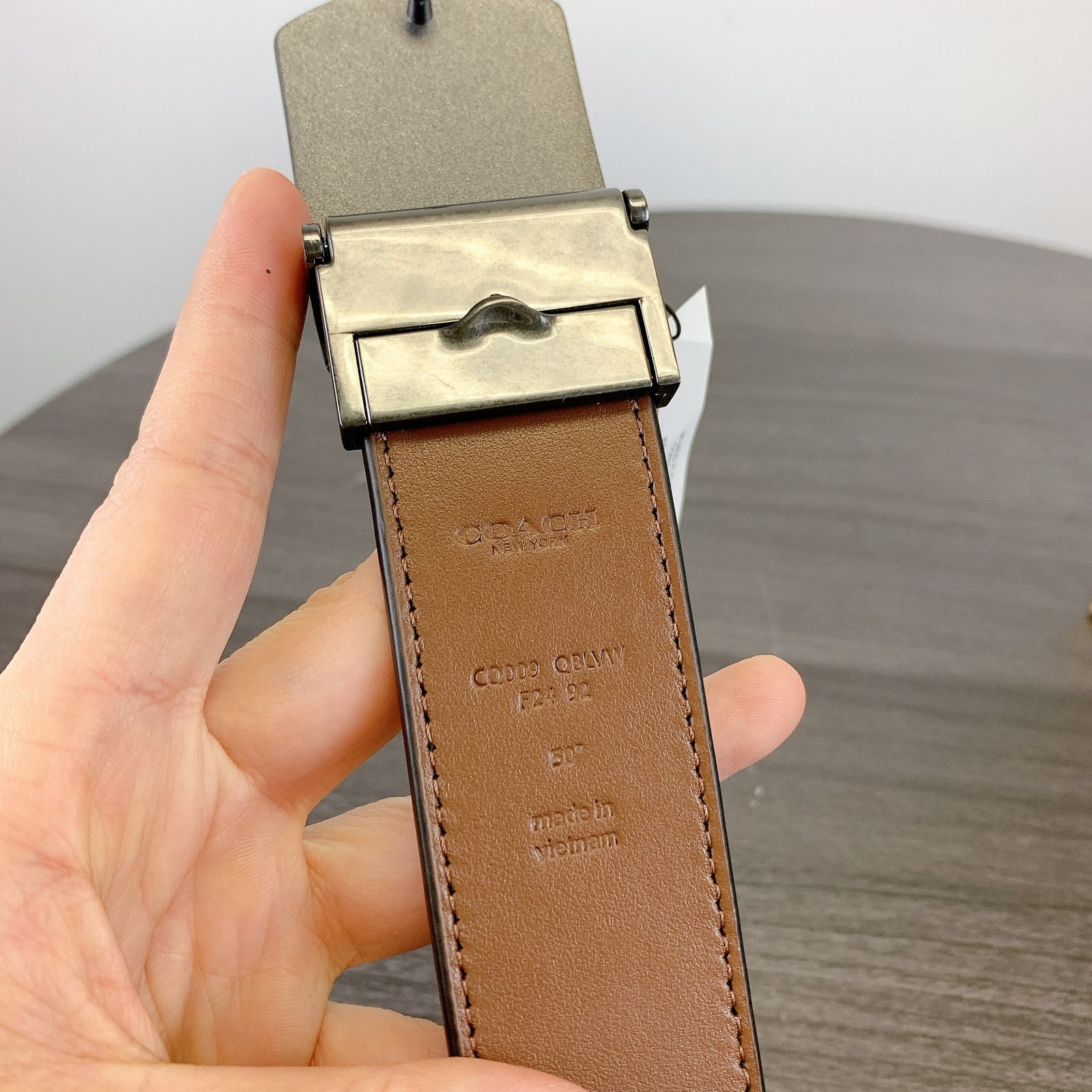 Coach Coach CQ009 Buckle Cut Reversible Belt, 38 Mm IN Black Size ONE SIZE - 2 Thumbnail