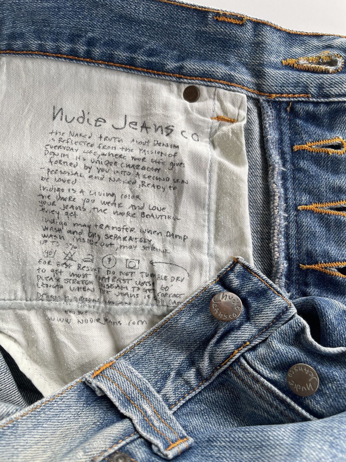 Nudie Jeans Nudie Grim Tim Distressed Denim Size US 30 / EU 46 - 13 Thumbnail