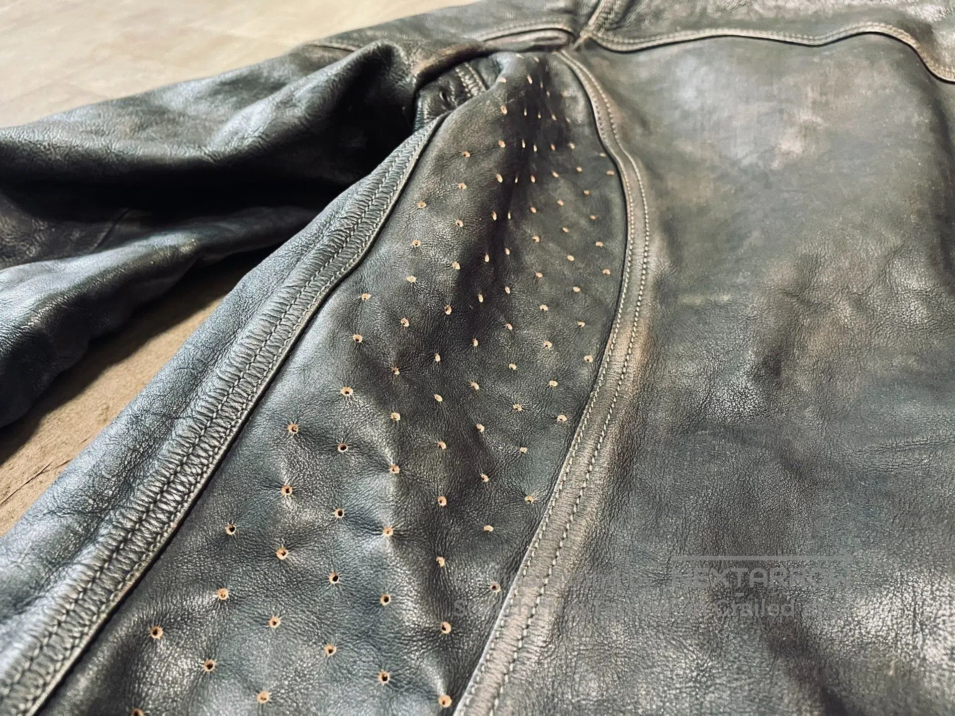 Thedi Thedi Limited Distressed Leather Moto Jacket. Size US XXL / EU 58 / 5 - 9 Thumbnail