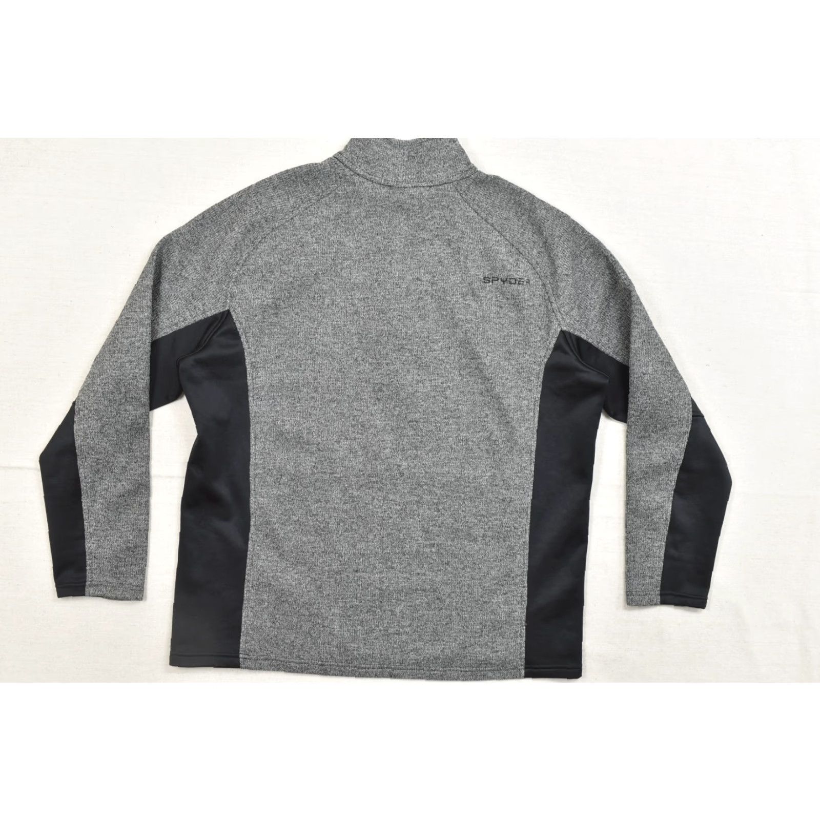 Spyder Spyder Mens Sweater 2XL Gray Black 1/4 Zip Fleece Pullover Mock Neck Outdoor Winter Casual Size US XXL / EU 58 / 5 - 8 Thumbnail