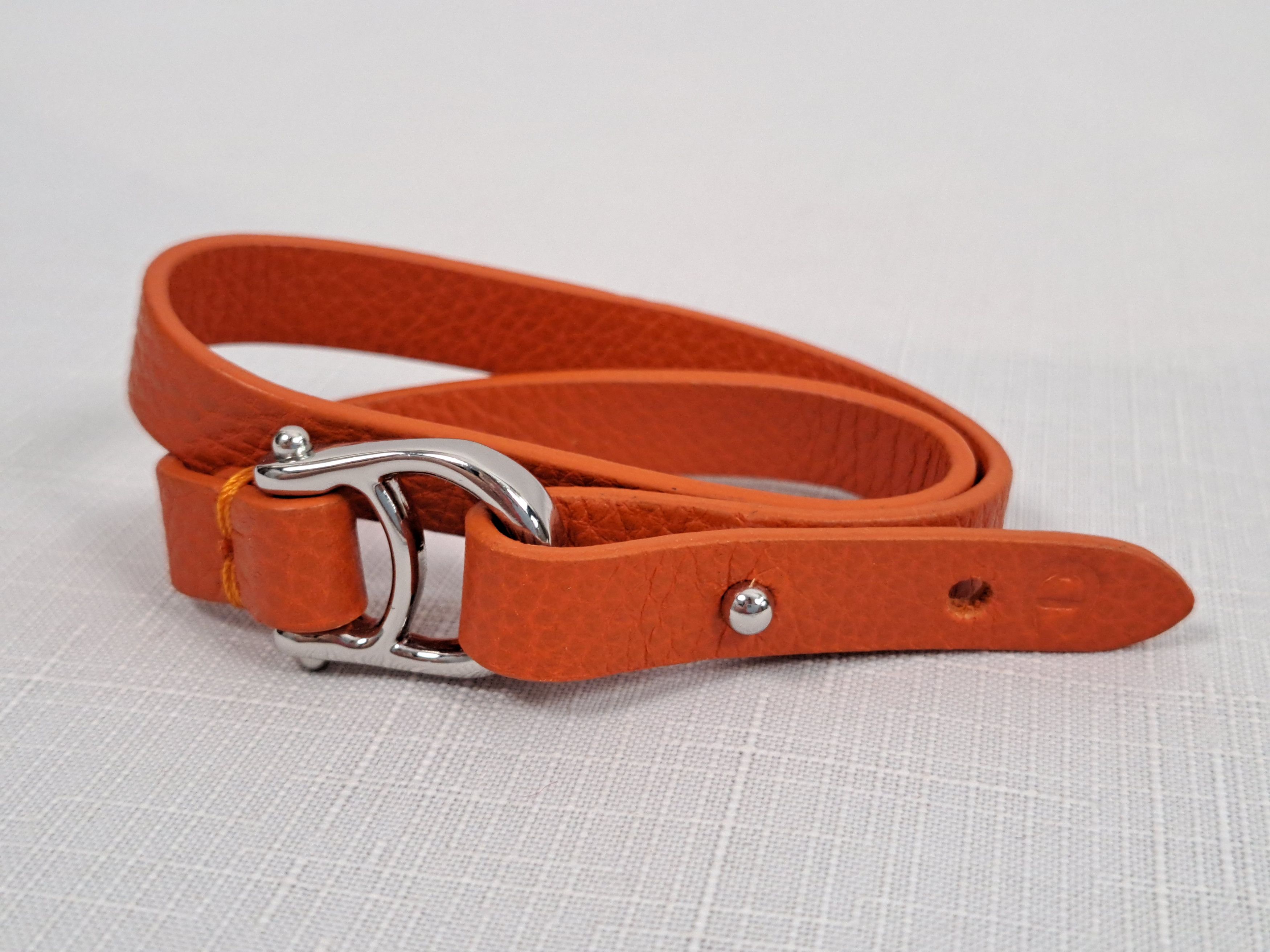 Aigner Aigner double tour leather bracelet In orange. Size ONE SIZE - 2 Thumbnail