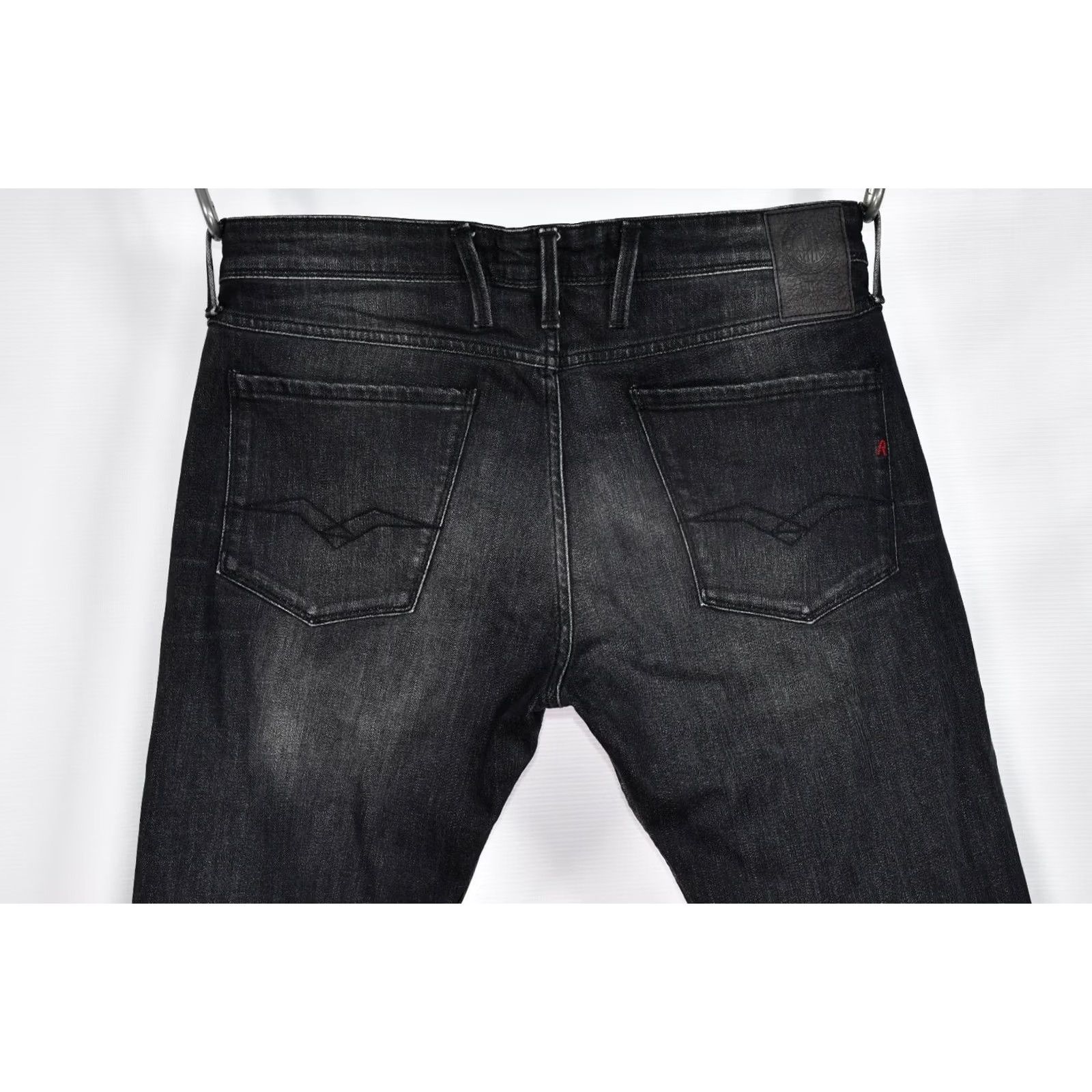 Replay Replay Anbass M914 Jeans Men Slim Skinny Stretch Denim Black W34/L32 98% Cotton 2% Elastane Regular Size MENS Jeans Size US 34 / EU 50 - 7 Thumbnail