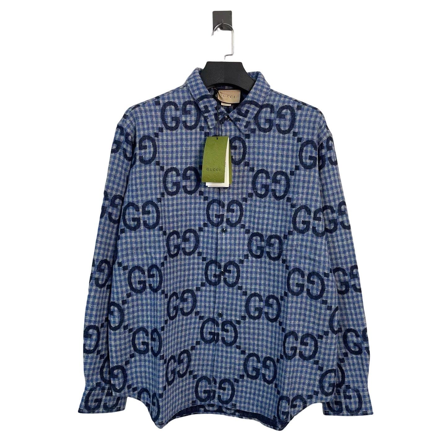 Gucci Gucci GG Check Button Up Shirt Size L Size US L / EU 52-54 / 3 - 1 Thumbnail