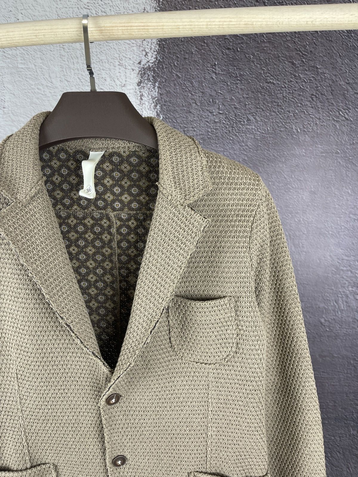 Officina36 Officina36 brown distressed blazer cotton 2 button Size 40R - 6 Thumbnail