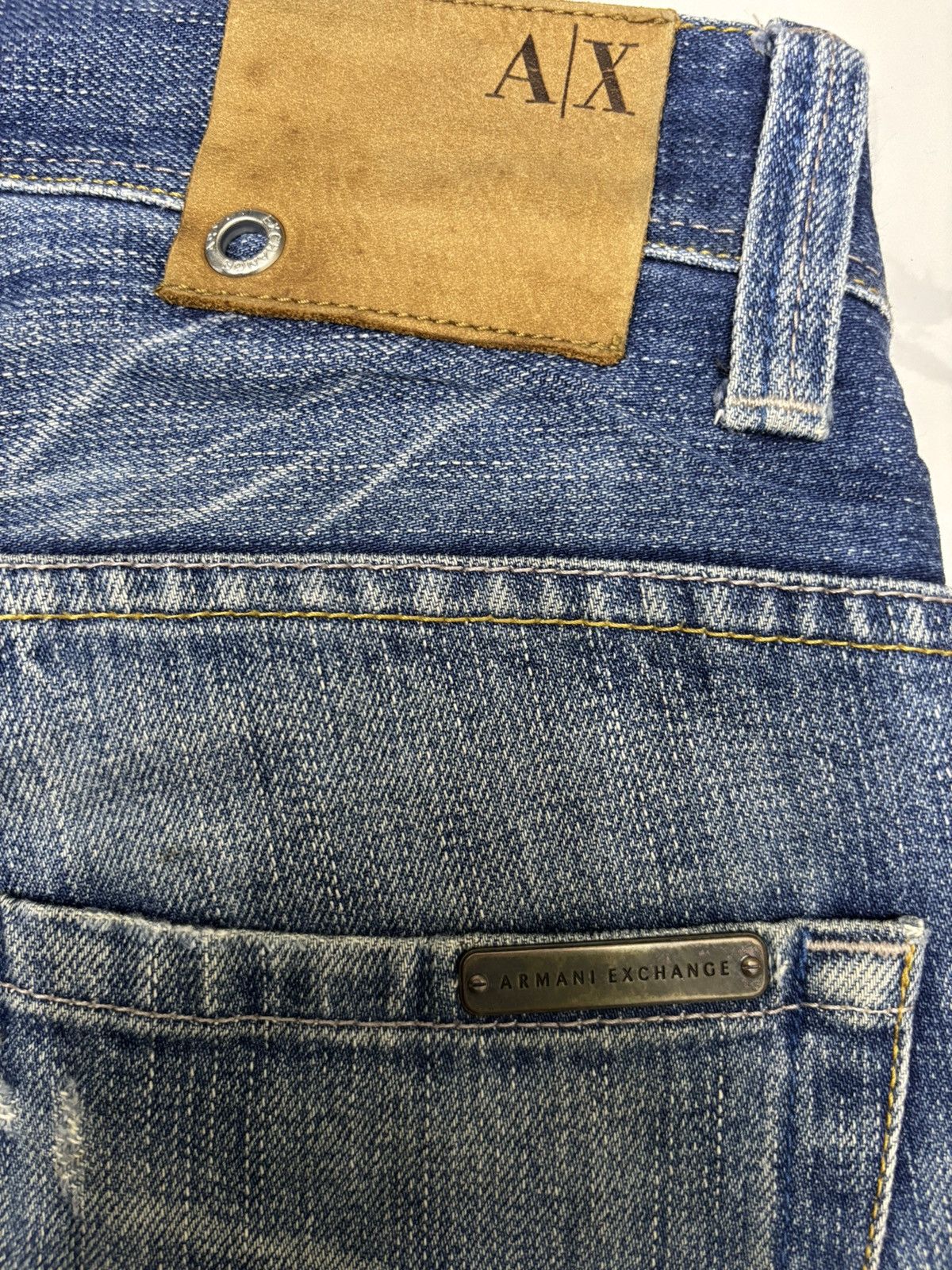 Armani Collezioni Armani Exchange Straight Leg Slim Fit Denim Jeans Size US 30 / EU 46 - 13 Thumbnail