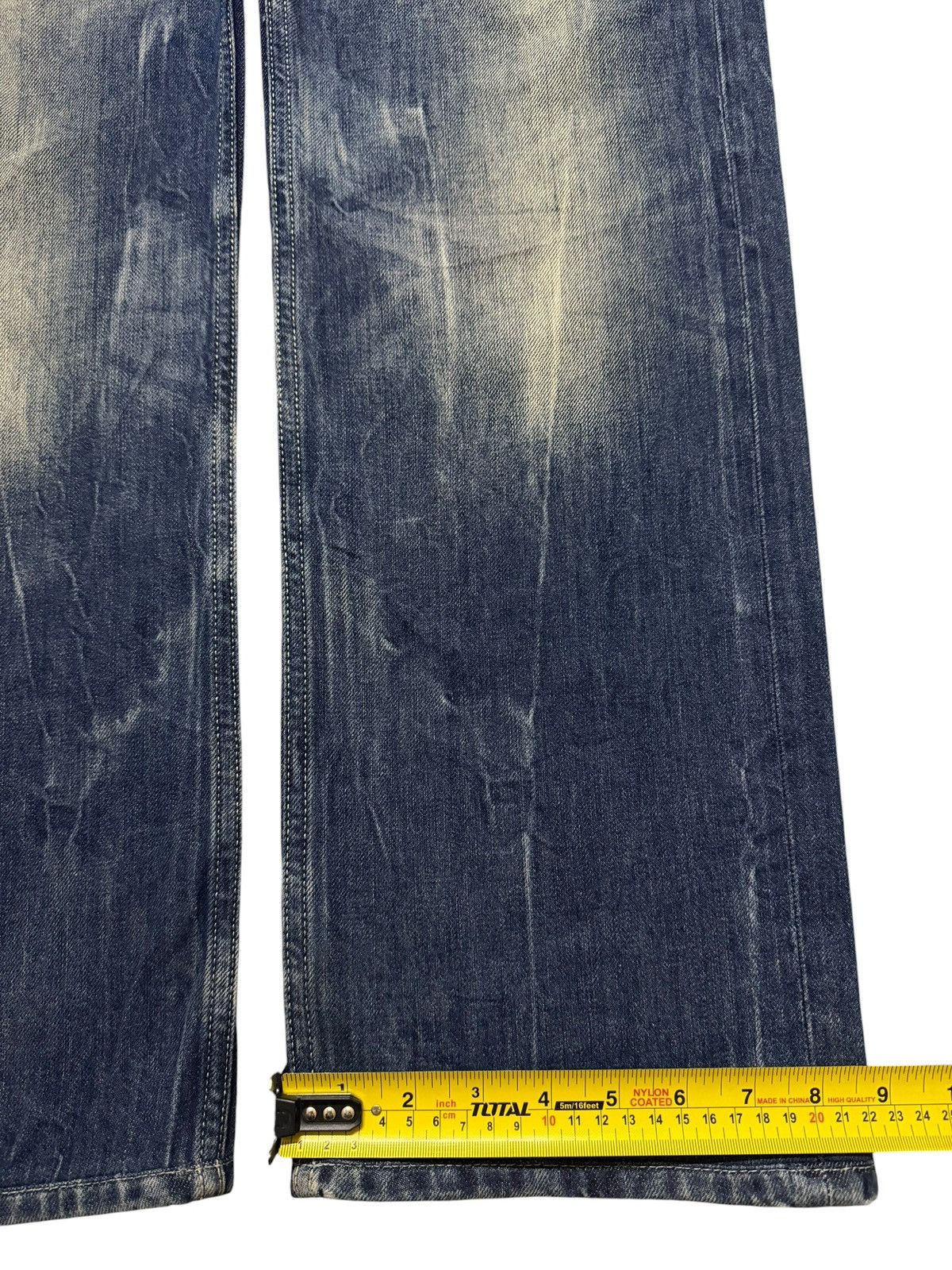 Diesel Vintage 90s Diesel Industry Blue Faded Wash Distress Relaxed Size US 33 - 14 Thumbnail