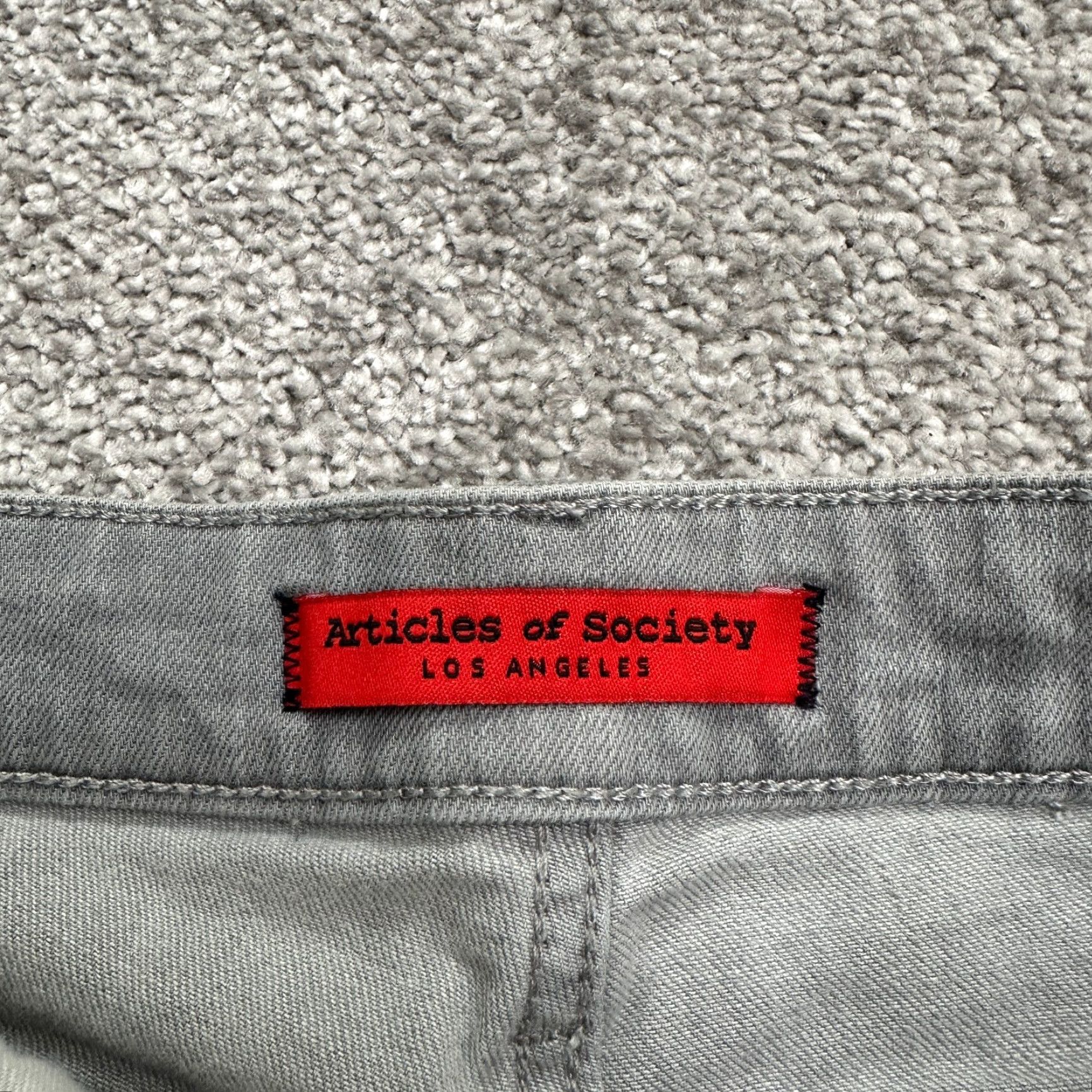 Vintage Articles of Society Skinny Jeans Womens 27 Gray Mid Rise Distressed Regular Fit Size 27" / US 4 / IT 40 - 7 Thumbnail