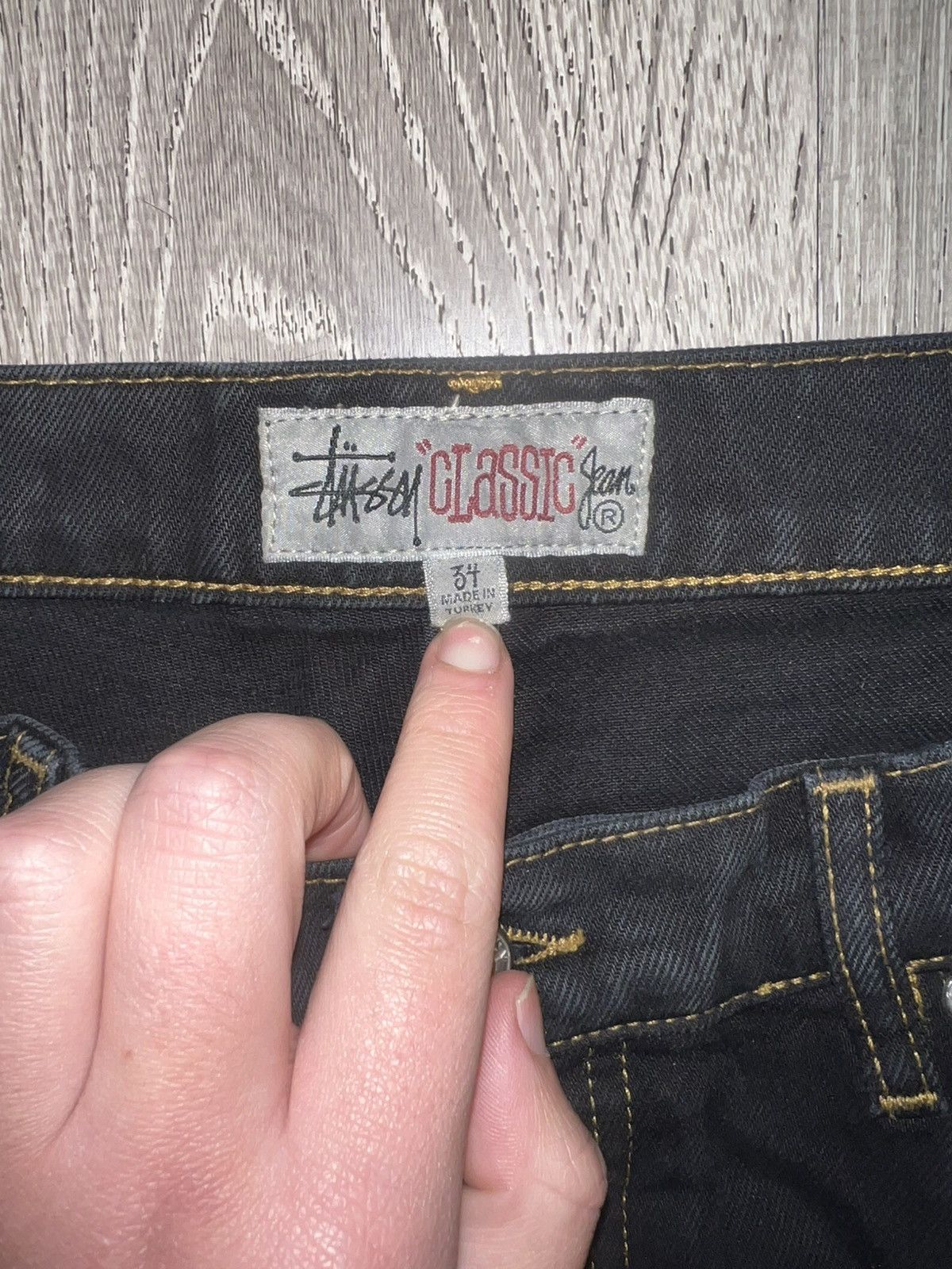 Stussy Stussy Classic Denim Jeans in Black 34 Straight Leg Fit Size US 34 / EU 50 - 4 Thumbnail