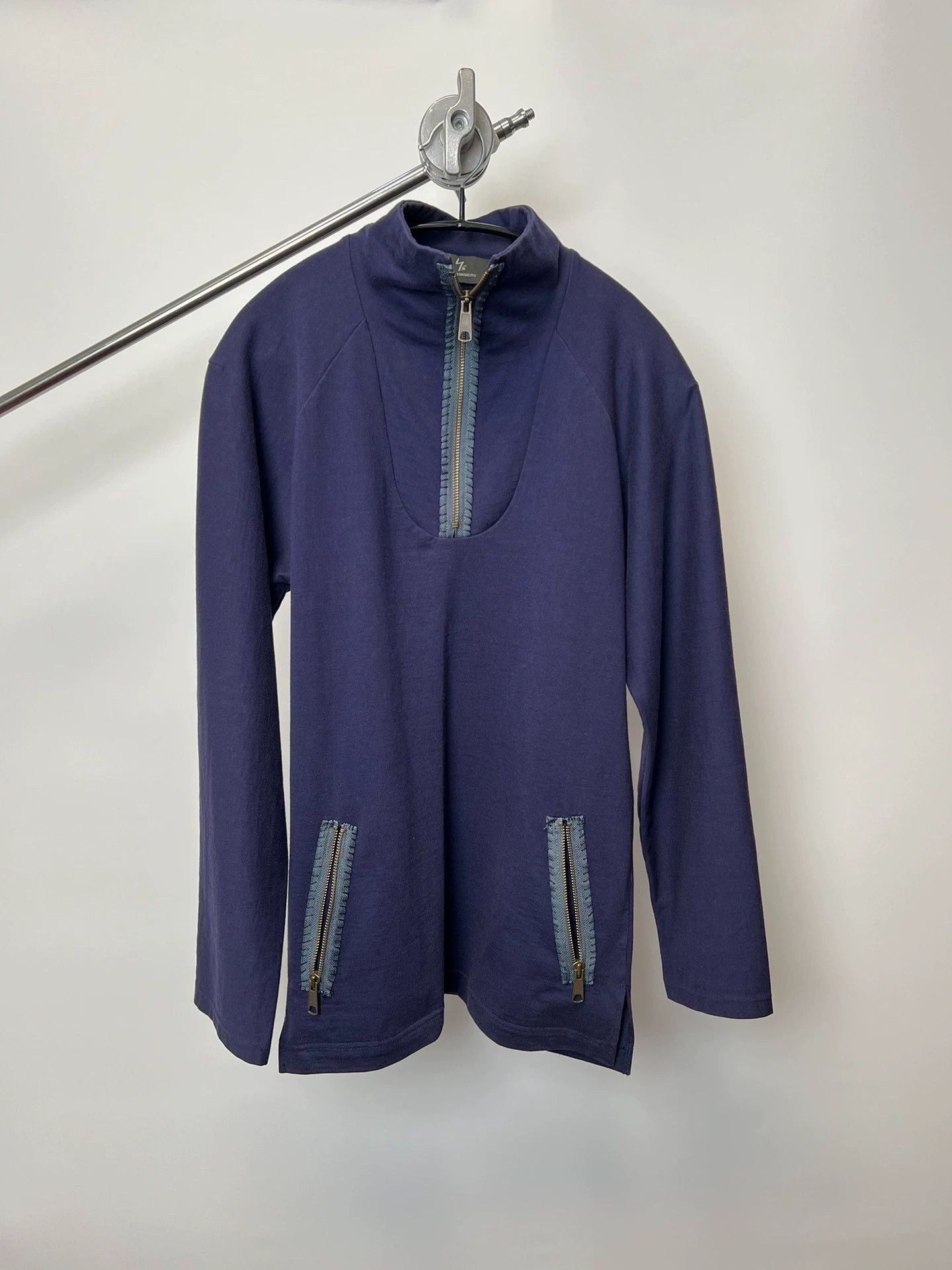 Yohji Yamamoto Yohji Yamamoto YS Special Collar Half-Zip L Sweatshirt Size US L / EU 52-54 / 3 - 1 Thumbnail