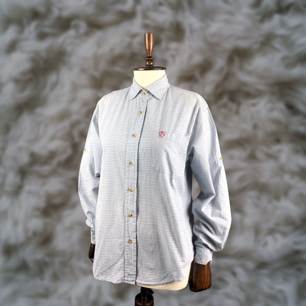 Vintage Fjallraven Shirt Womens M Blue Blouse Cotton Women Size Check Size M / US 6-8 / IT 42-44 - 1 Thumbnail