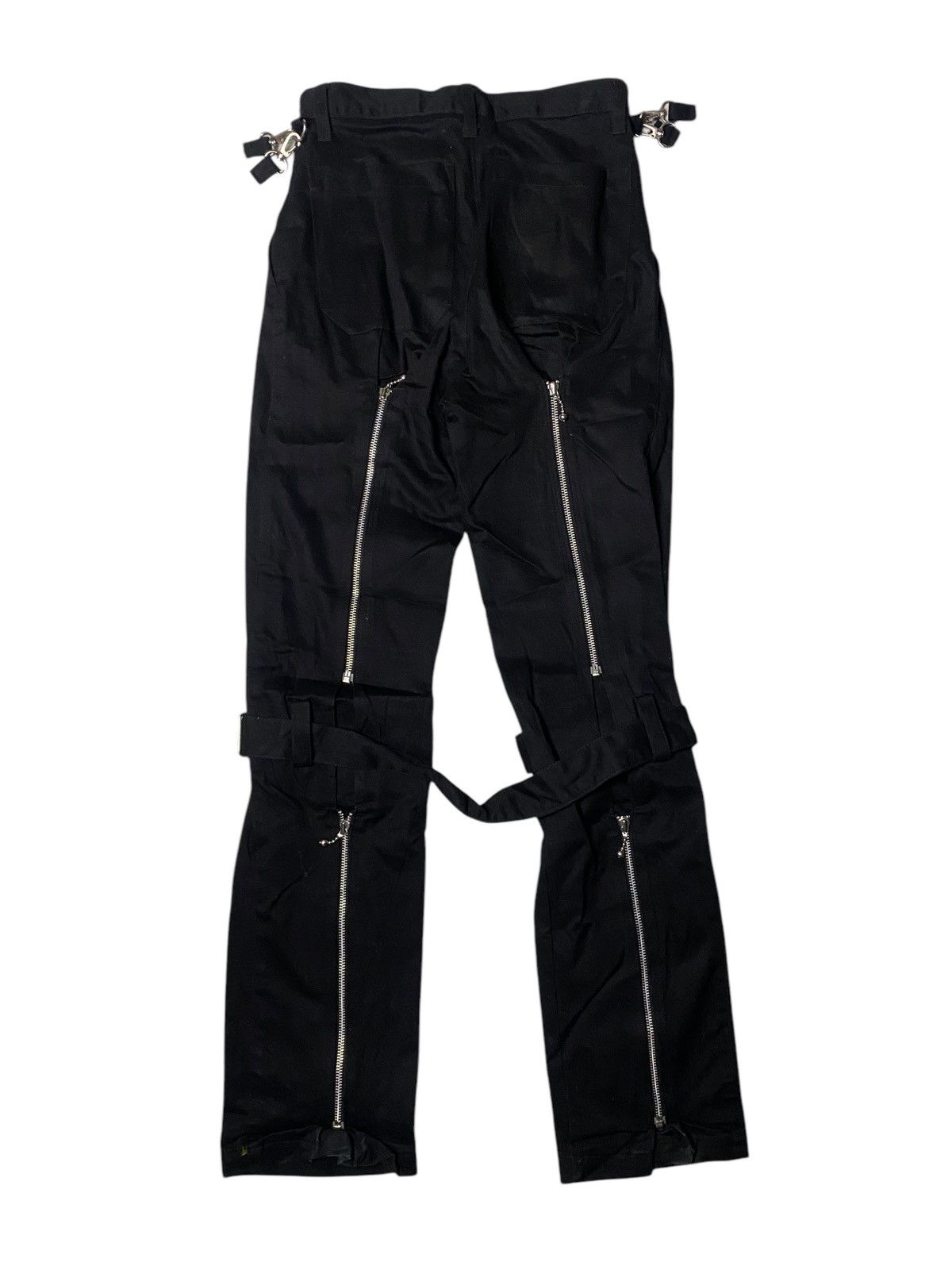 Japanese Brand 2000's Key Station Bondage Zipper Pants Size US 26 / EU 42 - 2 Thumbnail